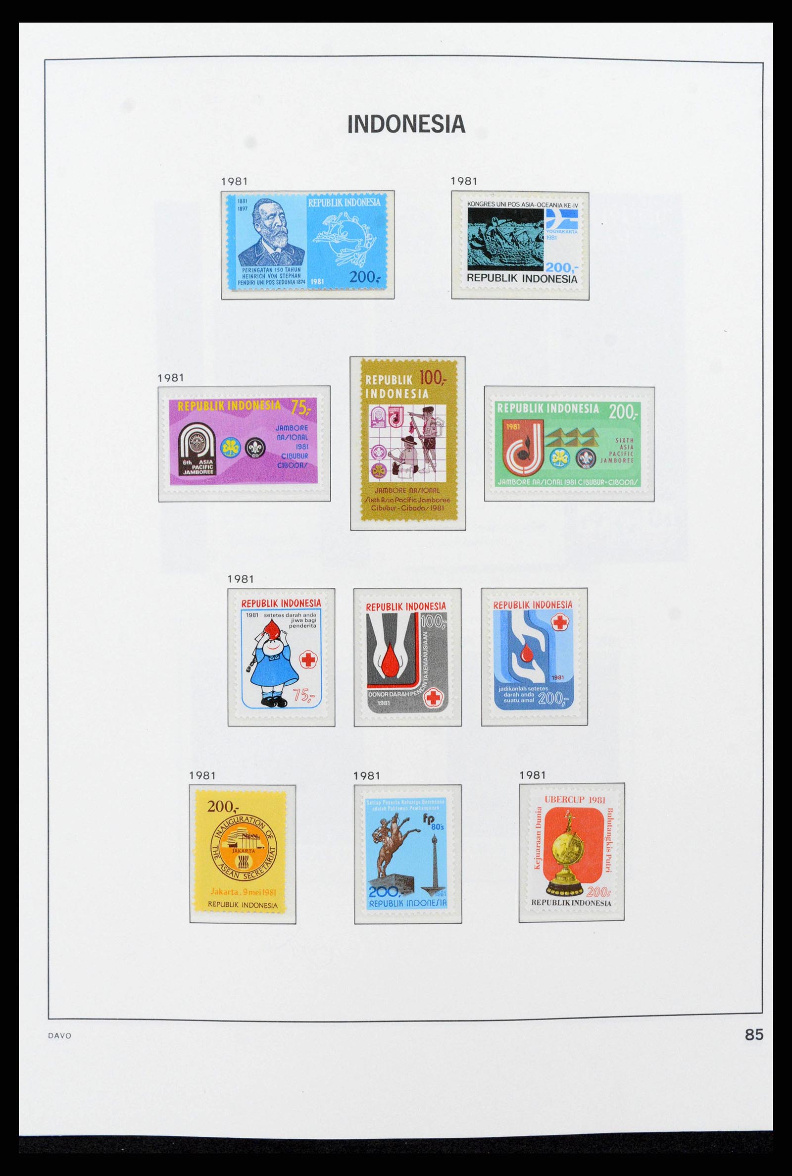 38272 0101 - Postzegelverzameling 38272 Indonesië 1949-2009.