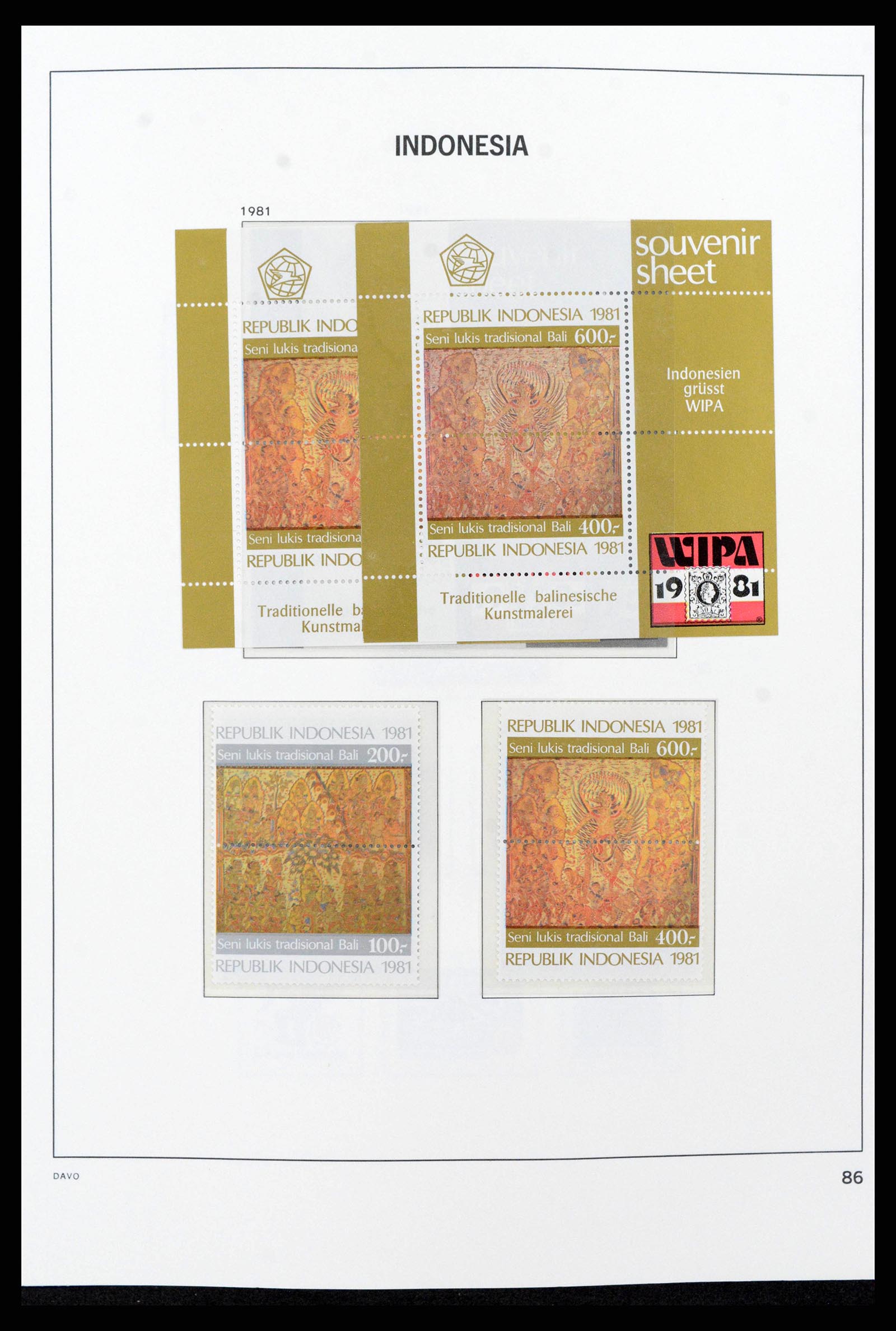 38272 0102 - Postzegelverzameling 38272 Indonesië 1949-2009.