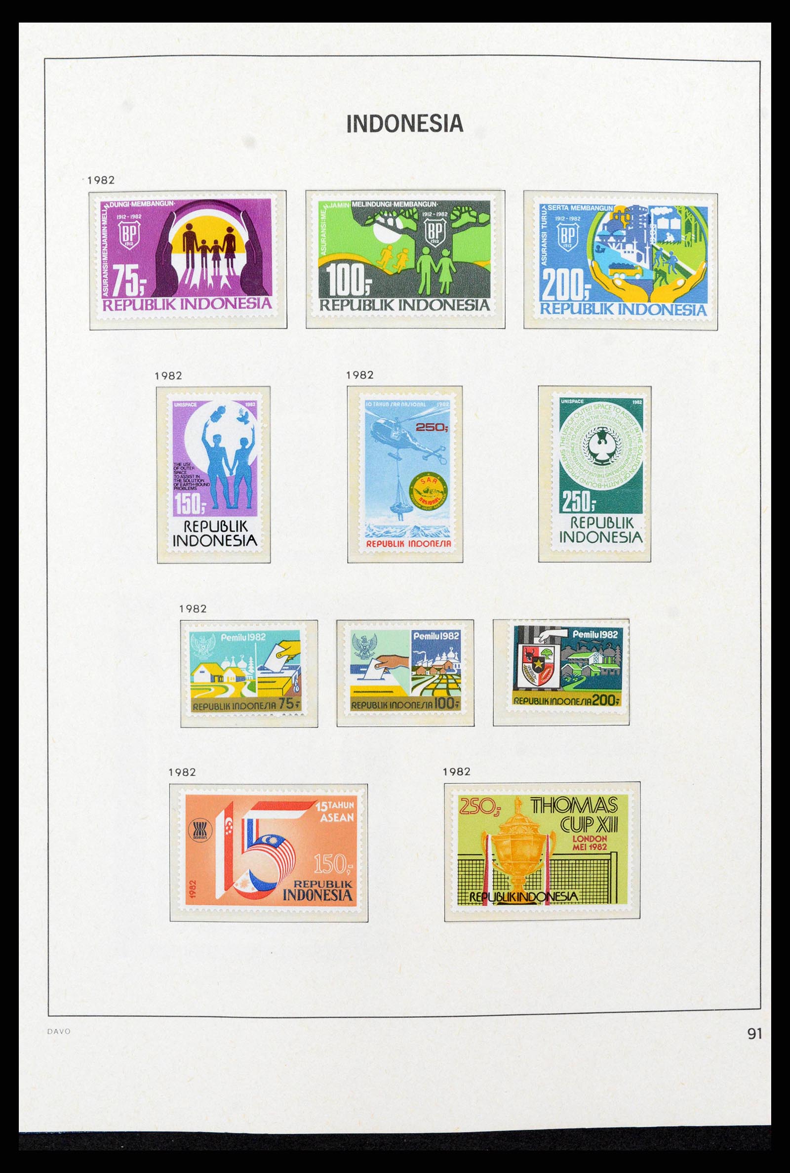 38272 0107 - Postzegelverzameling 38272 Indonesië 1949-2009.