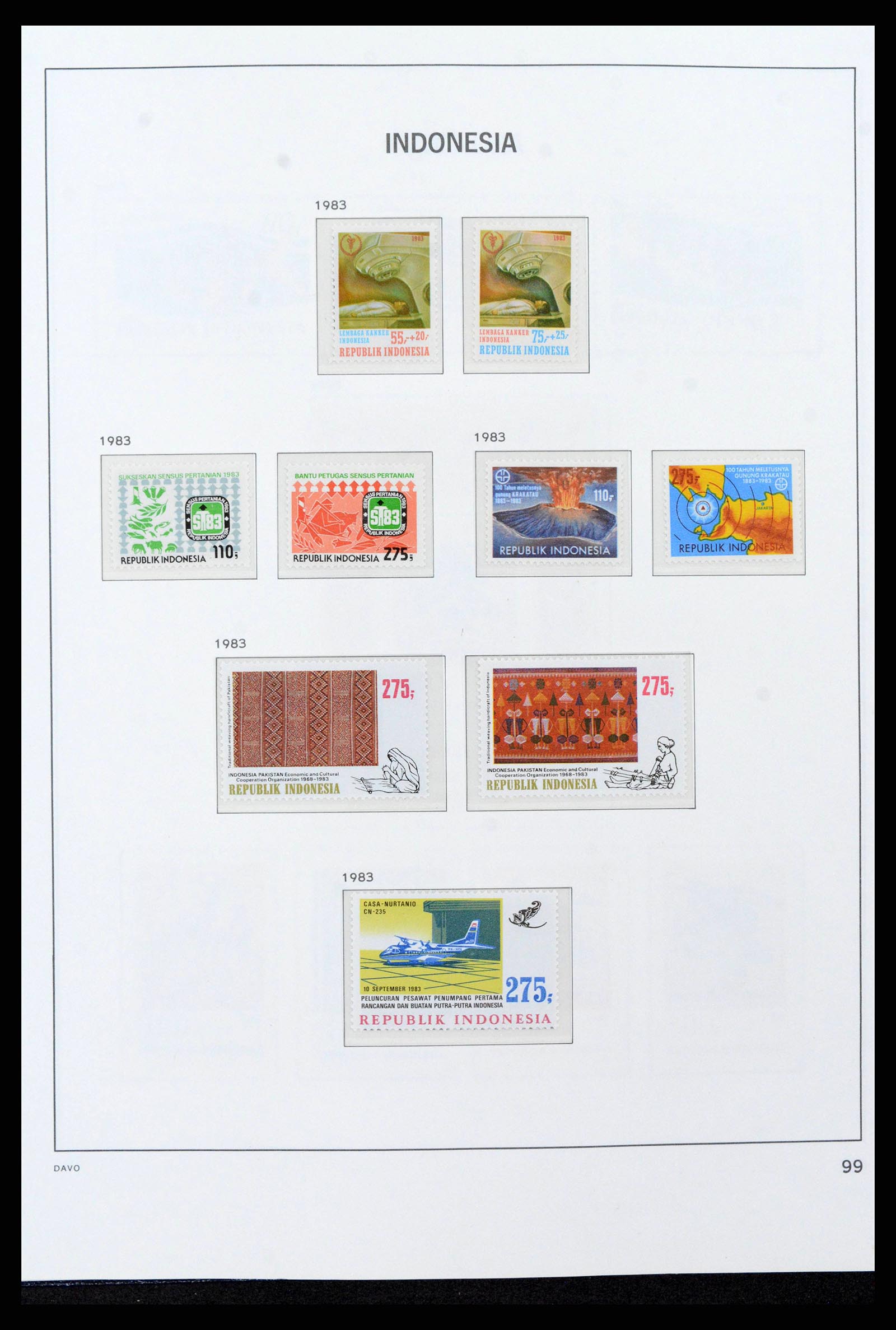 38272 0115 - Postzegelverzameling 38272 Indonesië 1949-2009.