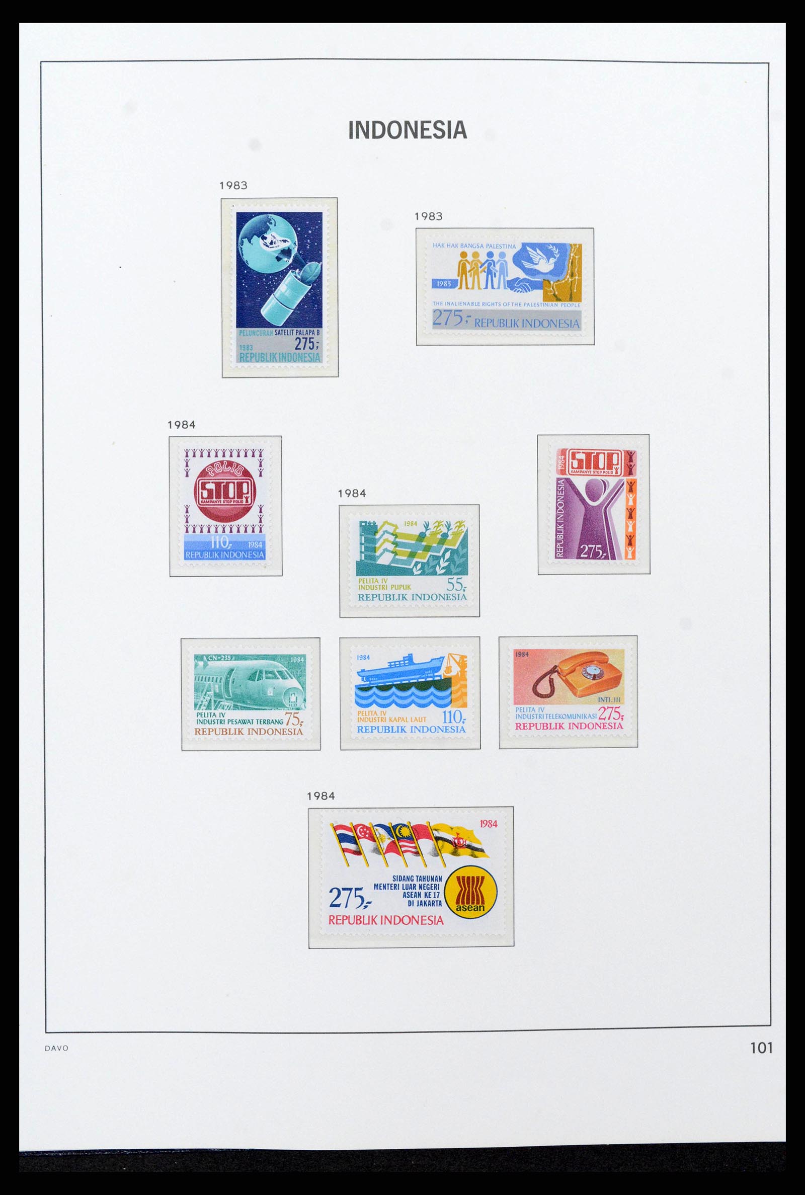 38272 0117 - Postzegelverzameling 38272 Indonesië 1949-2009.