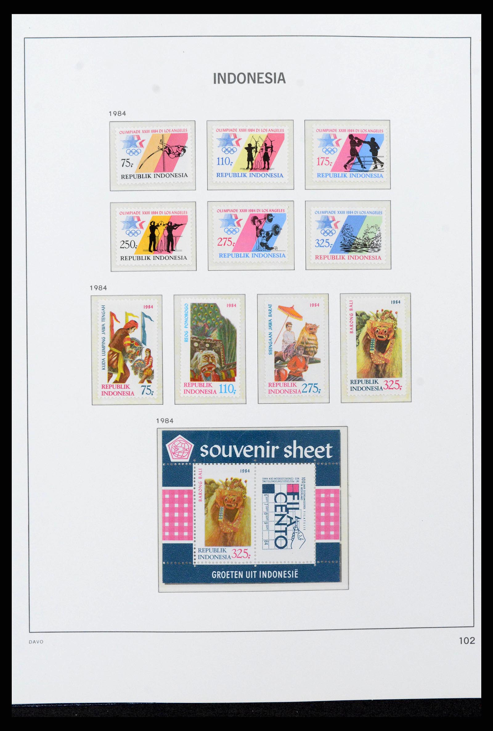 38272 0118 - Postzegelverzameling 38272 Indonesië 1949-2009.