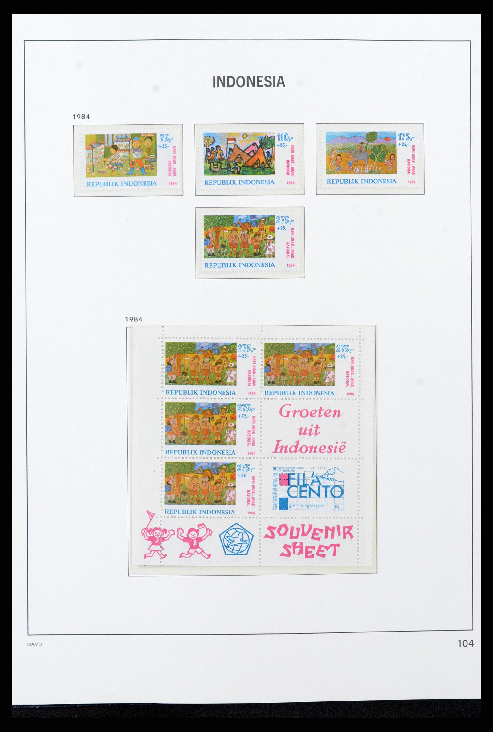 38272 0120 - Postzegelverzameling 38272 Indonesië 1949-2009.