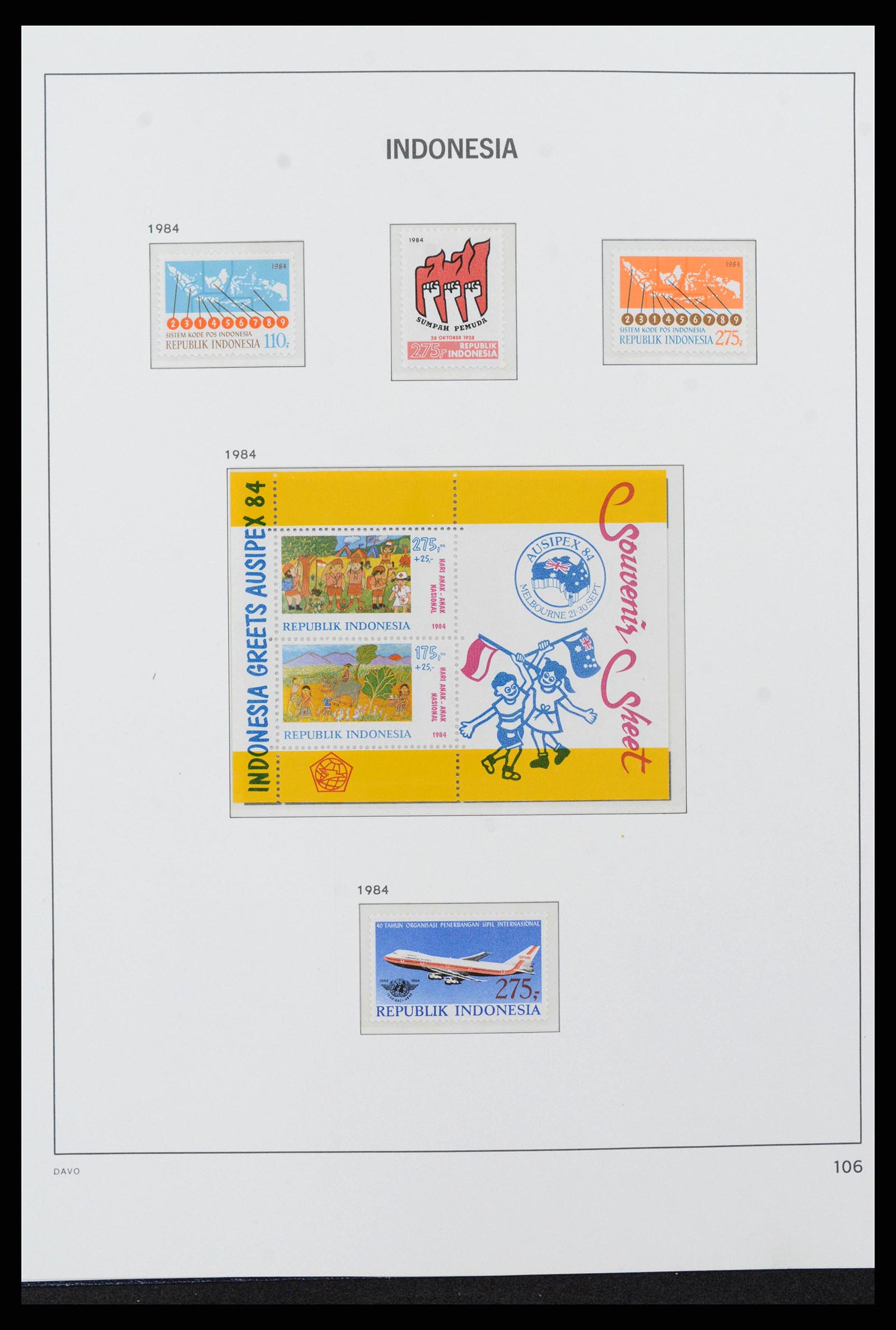 38272 0122 - Postzegelverzameling 38272 Indonesië 1949-2009.