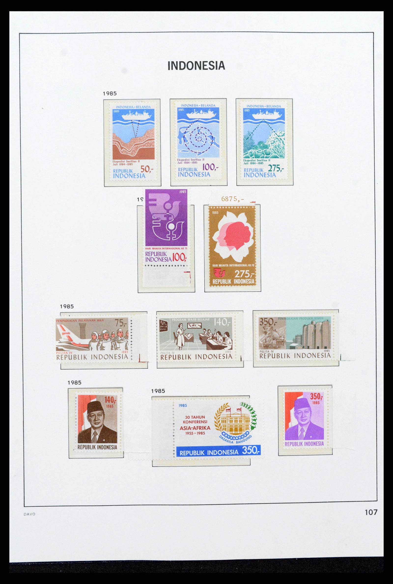 38272 0123 - Postzegelverzameling 38272 Indonesië 1949-2009.