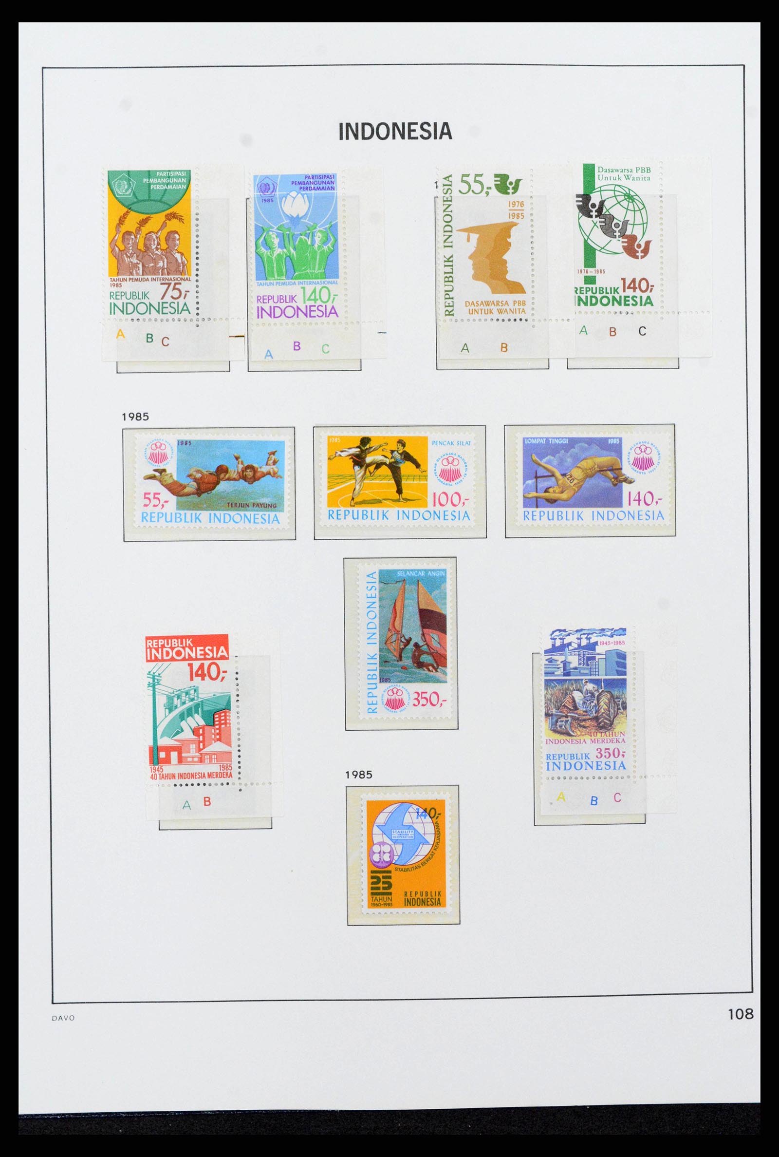 38272 0124 - Postzegelverzameling 38272 Indonesië 1949-2009.