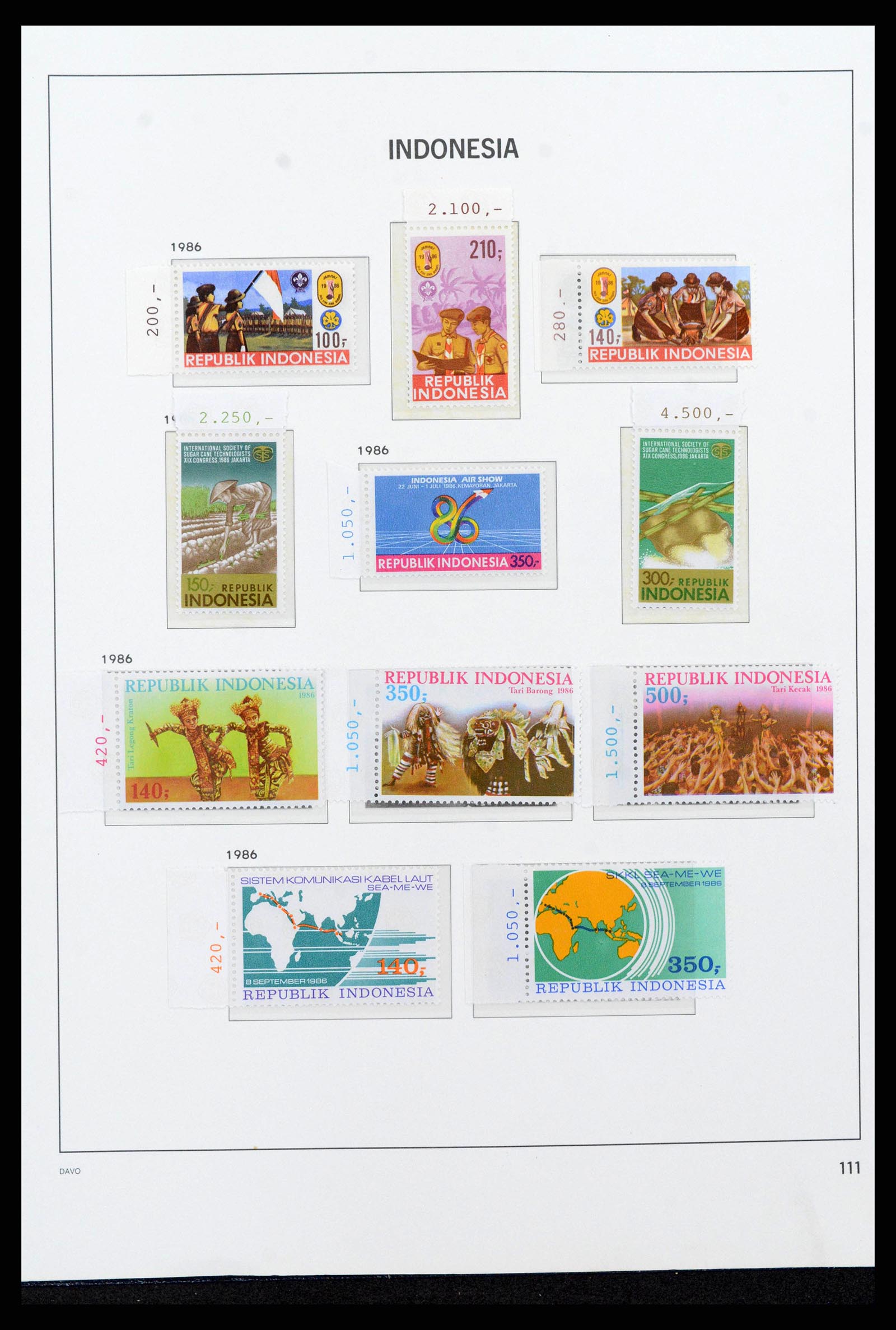 38272 0127 - Postzegelverzameling 38272 Indonesië 1949-2009.