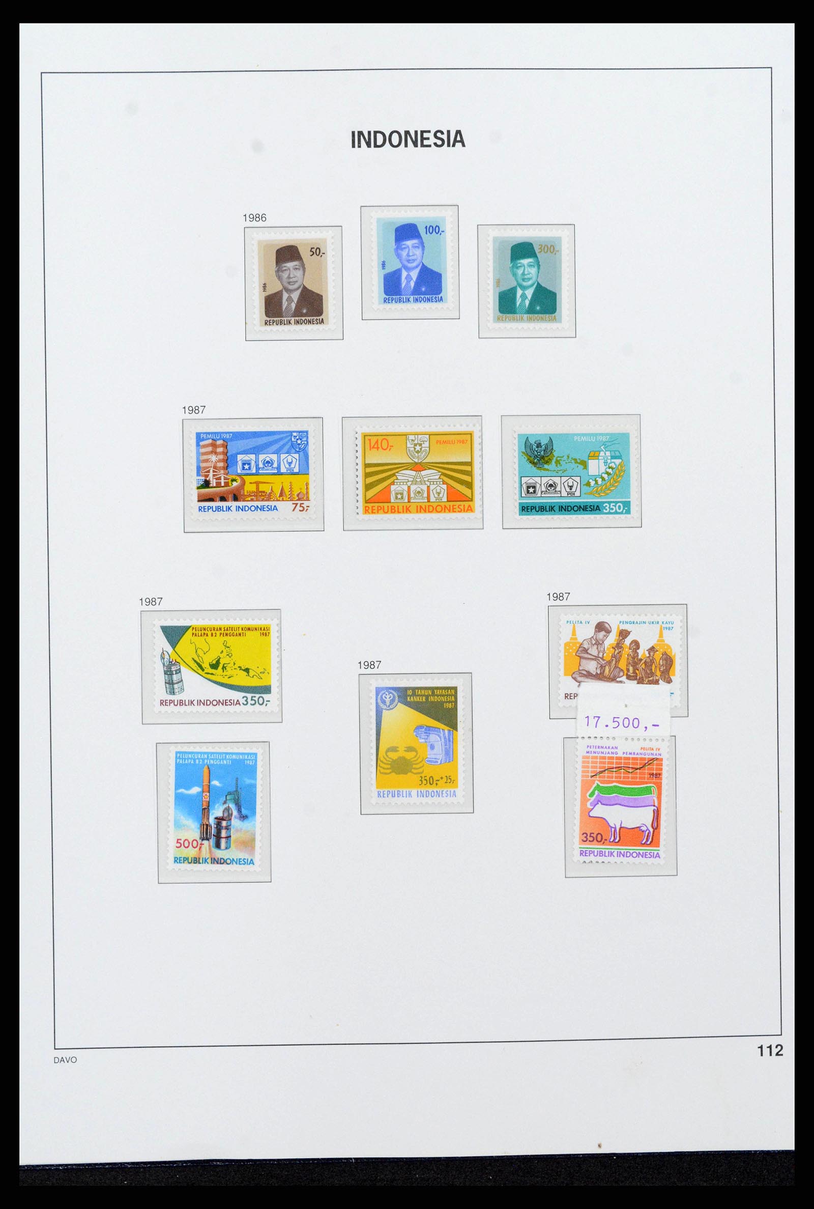 38272 0128 - Postzegelverzameling 38272 Indonesië 1949-2009.