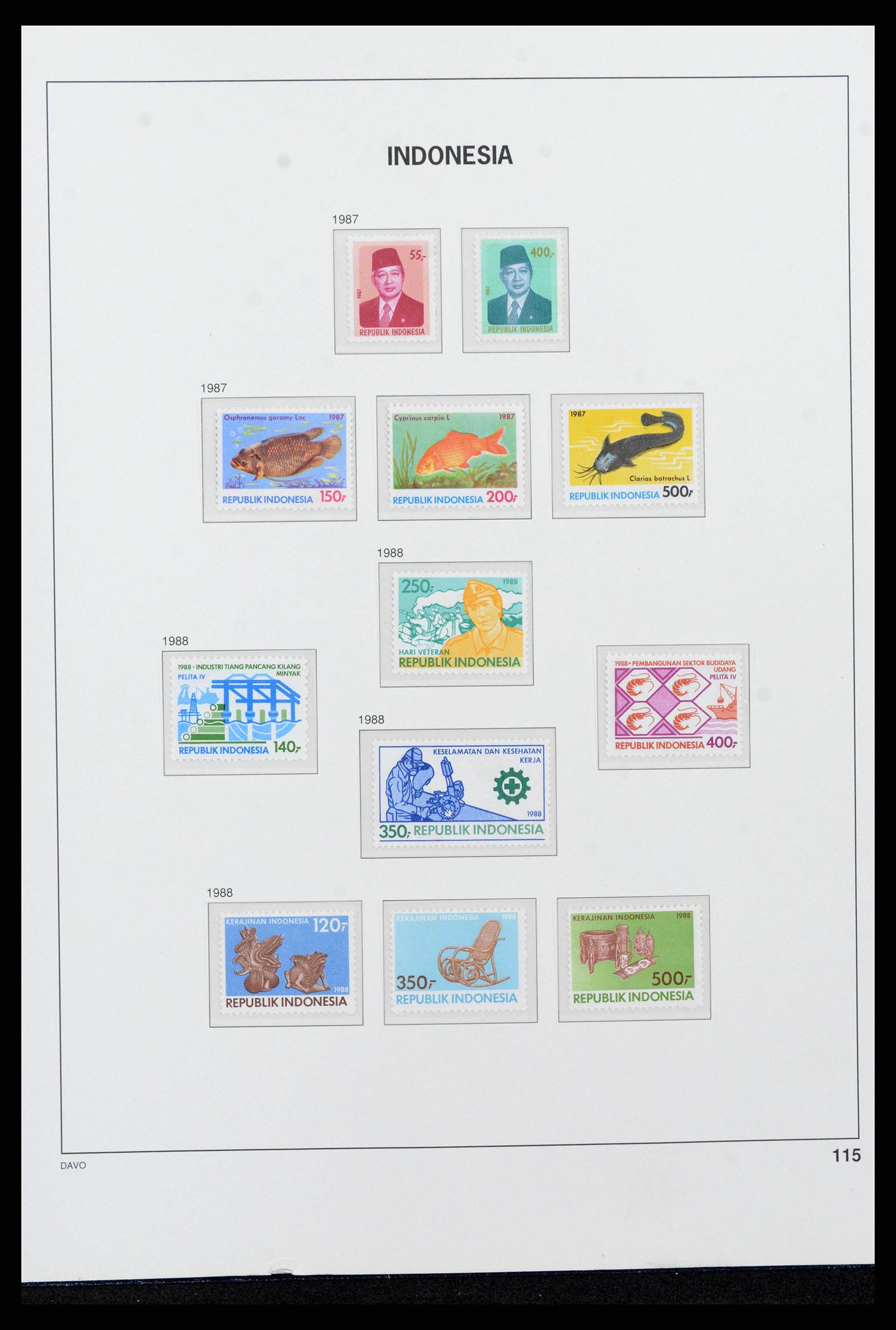38272 0131 - Postzegelverzameling 38272 Indonesië 1949-2009.