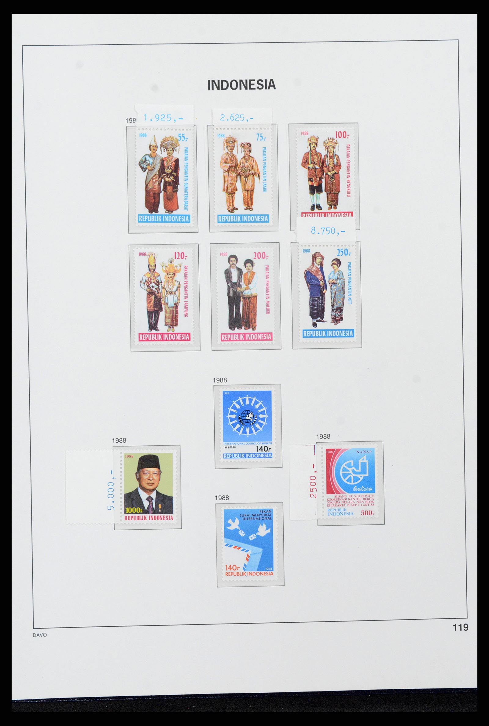 38272 0136 - Postzegelverzameling 38272 Indonesië 1949-2009.
