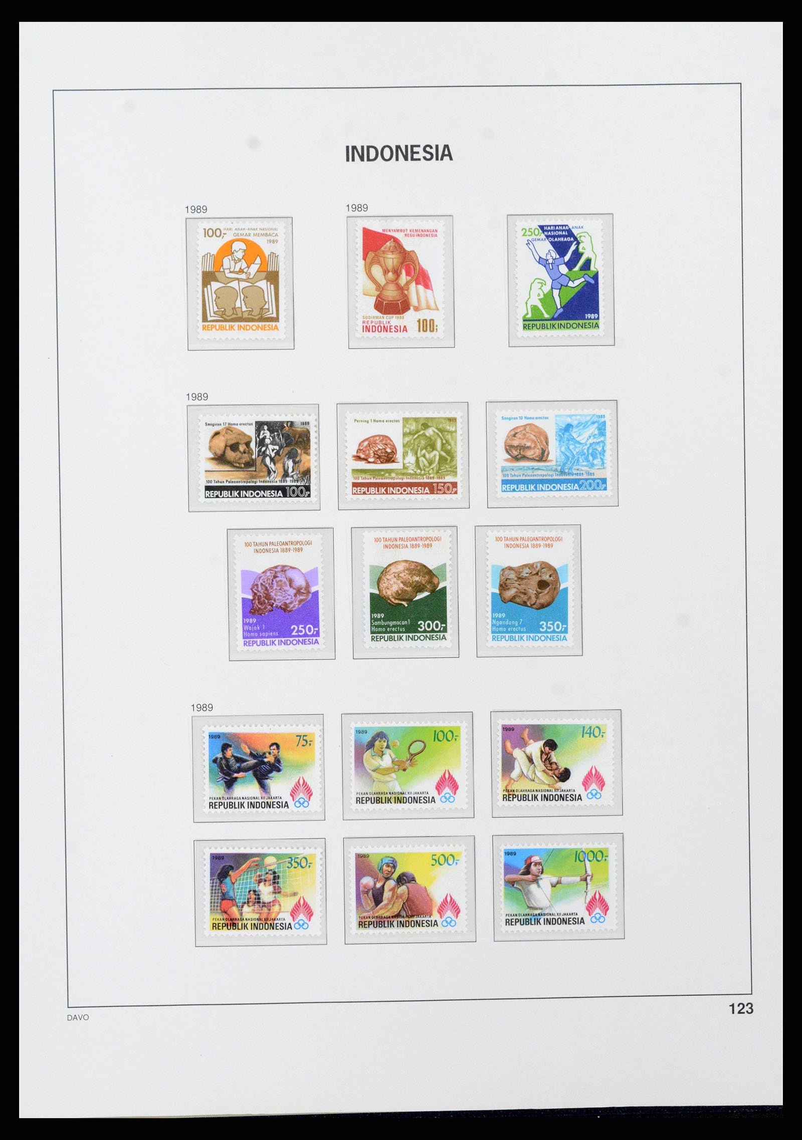 38272 0141 - Postzegelverzameling 38272 Indonesië 1949-2009.