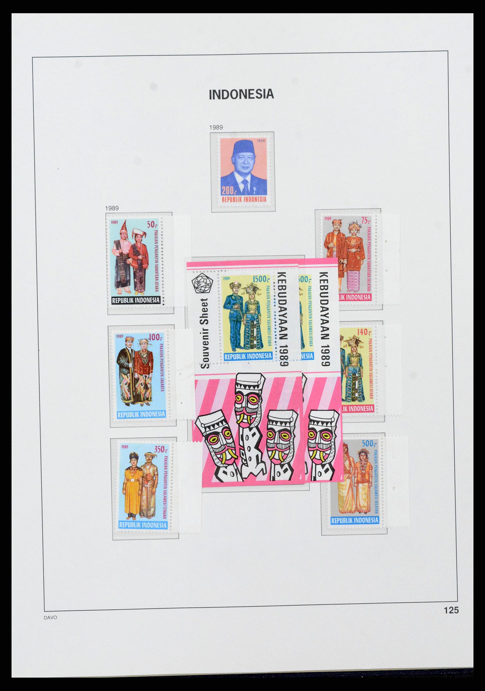 38272 0143 - Postzegelverzameling 38272 Indonesië 1949-2009.