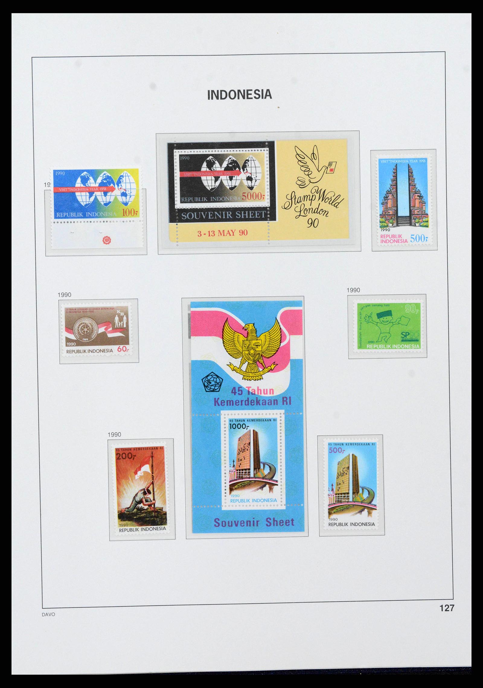 38272 0145 - Postzegelverzameling 38272 Indonesië 1949-2009.