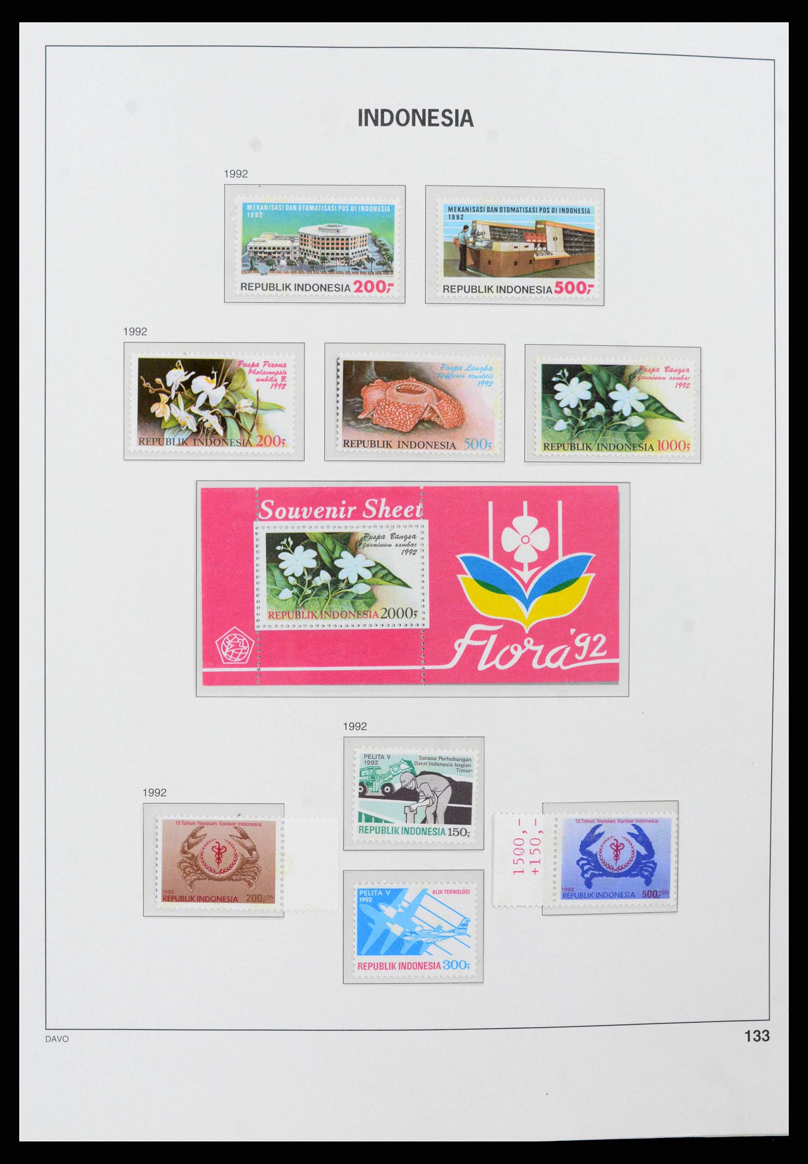 38272 0153 - Postzegelverzameling 38272 Indonesië 1949-2009.