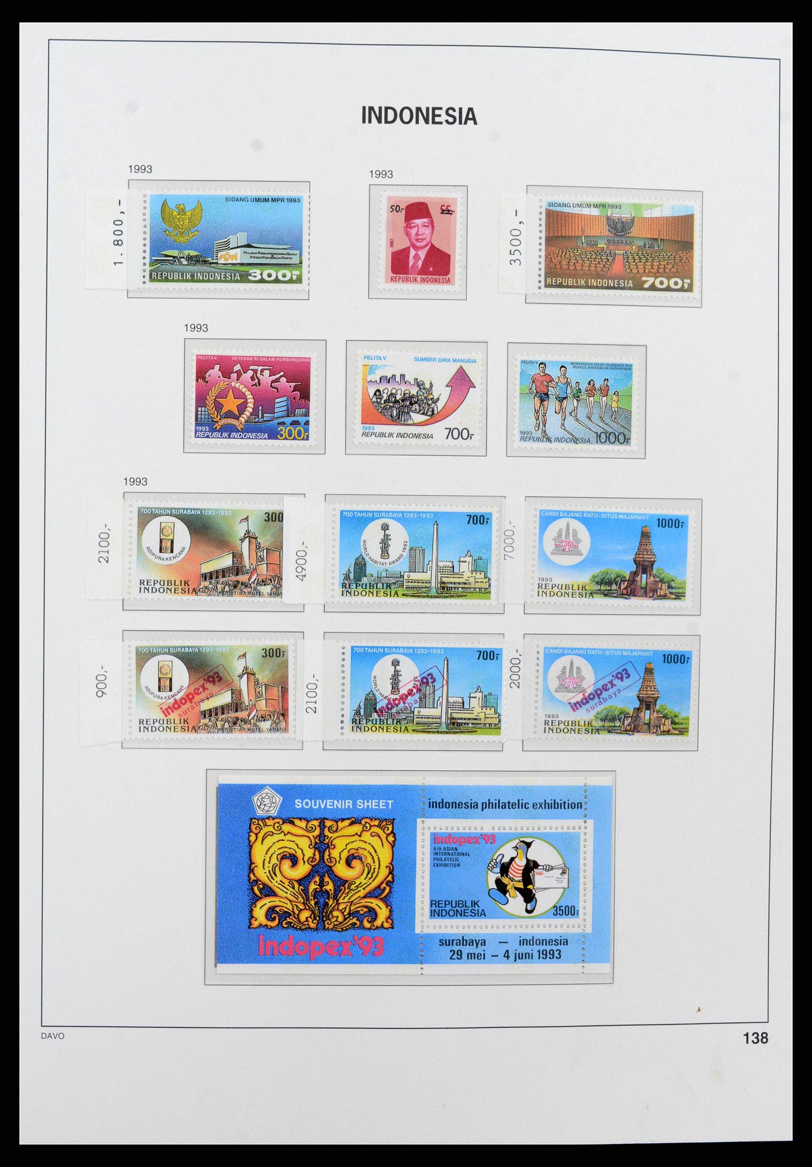 38272 0158 - Postzegelverzameling 38272 Indonesië 1949-2009.