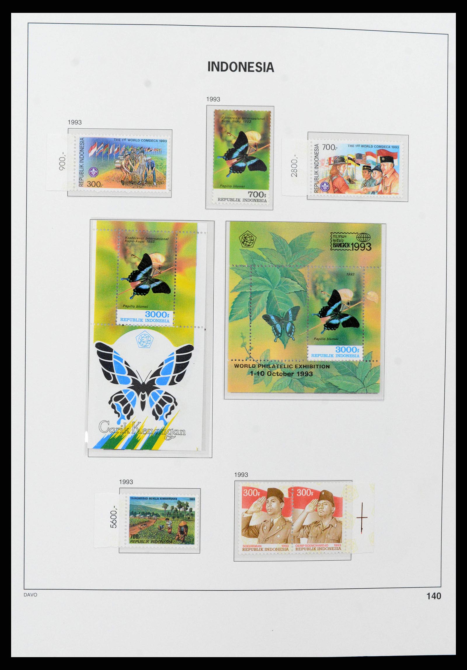 38272 0160 - Postzegelverzameling 38272 Indonesië 1949-2009.