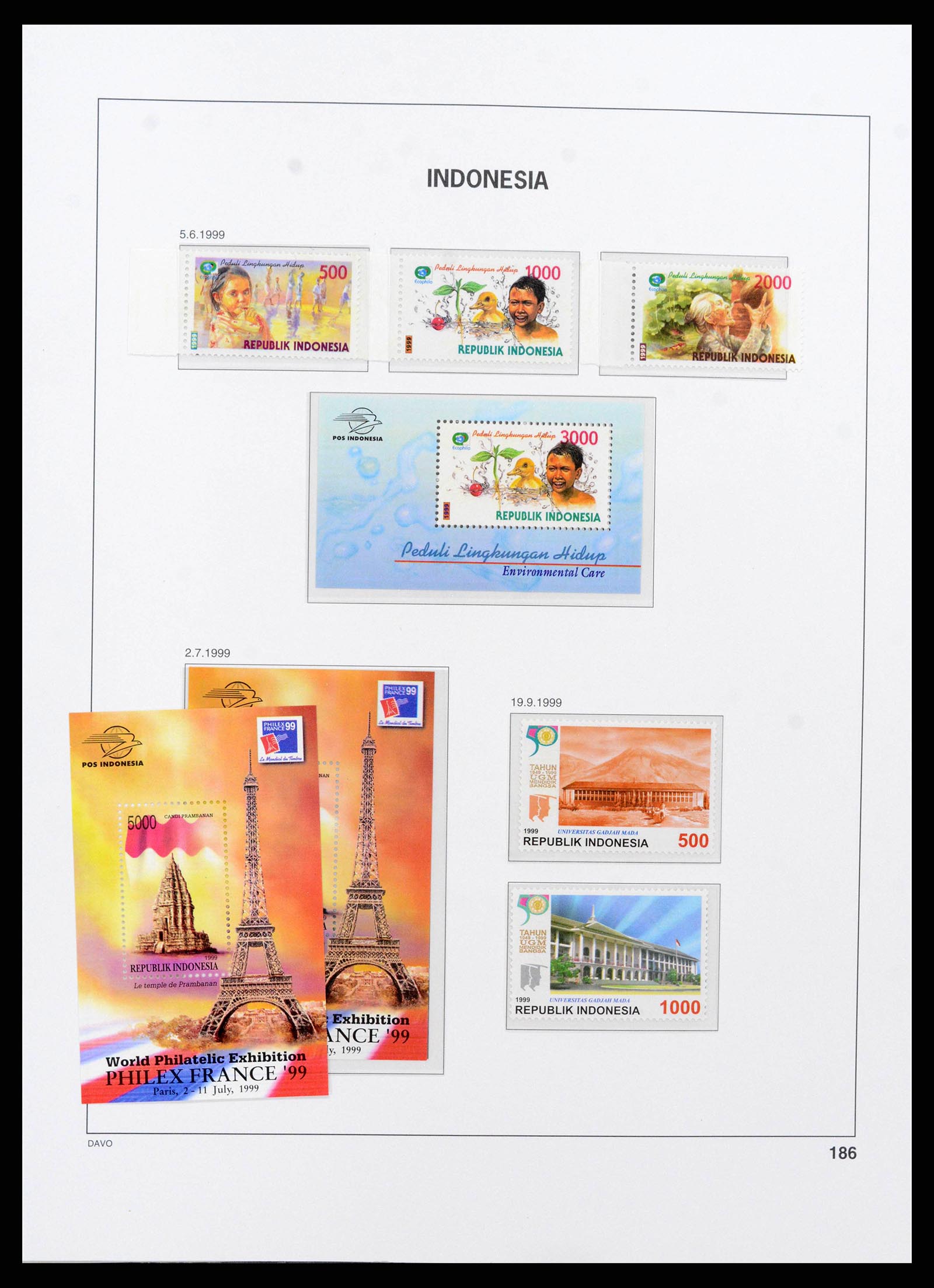 38272 0211 - Postzegelverzameling 38272 Indonesië 1949-2009.