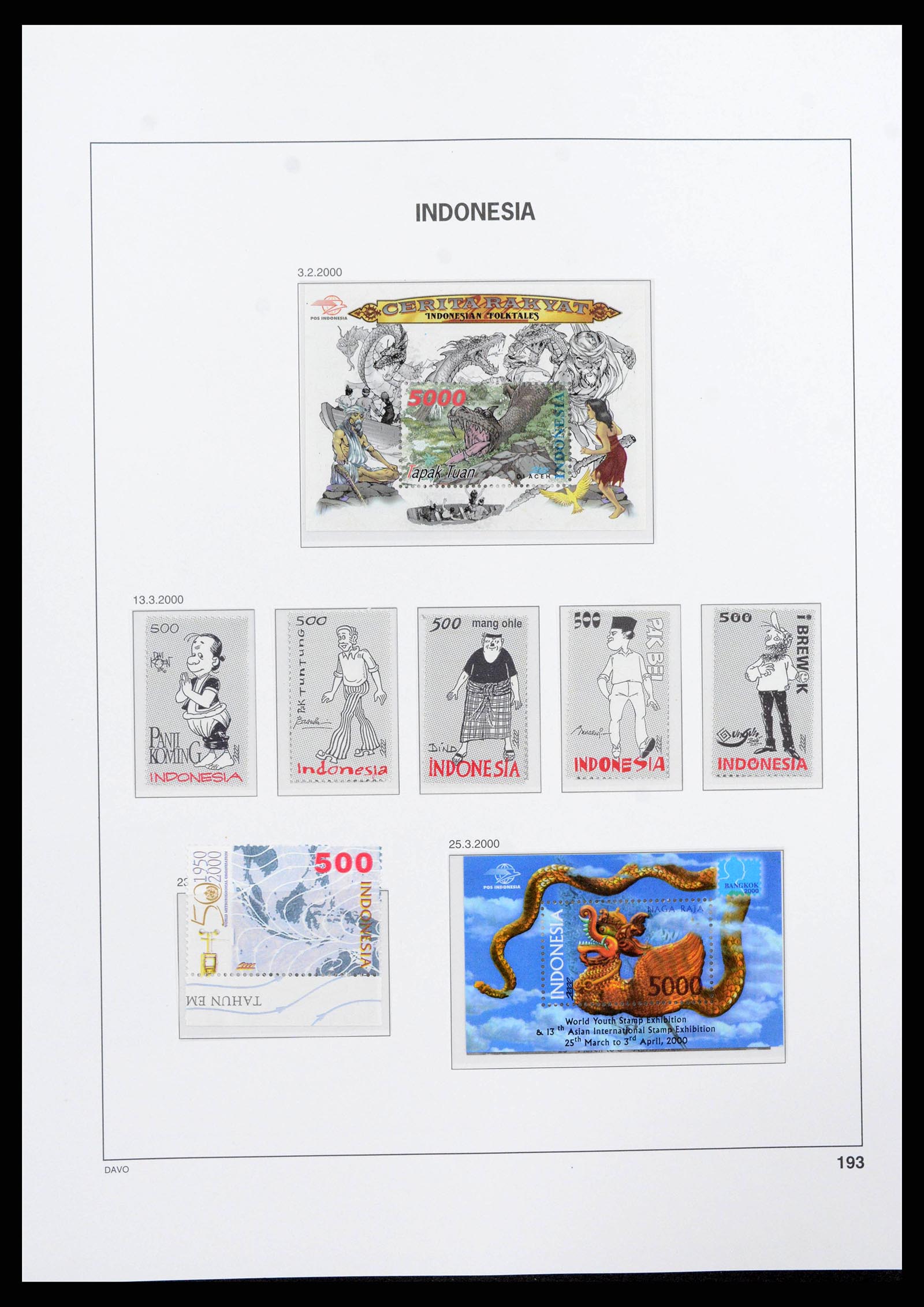 38272 0220 - Postzegelverzameling 38272 Indonesië 1949-2009.
