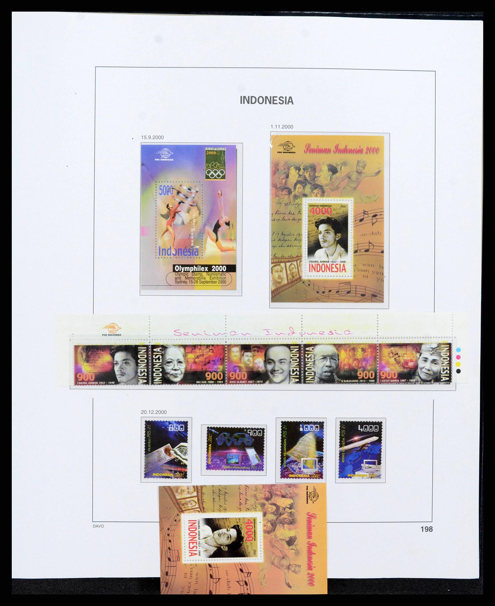 38272 0225 - Postzegelverzameling 38272 Indonesië 1949-2009.
