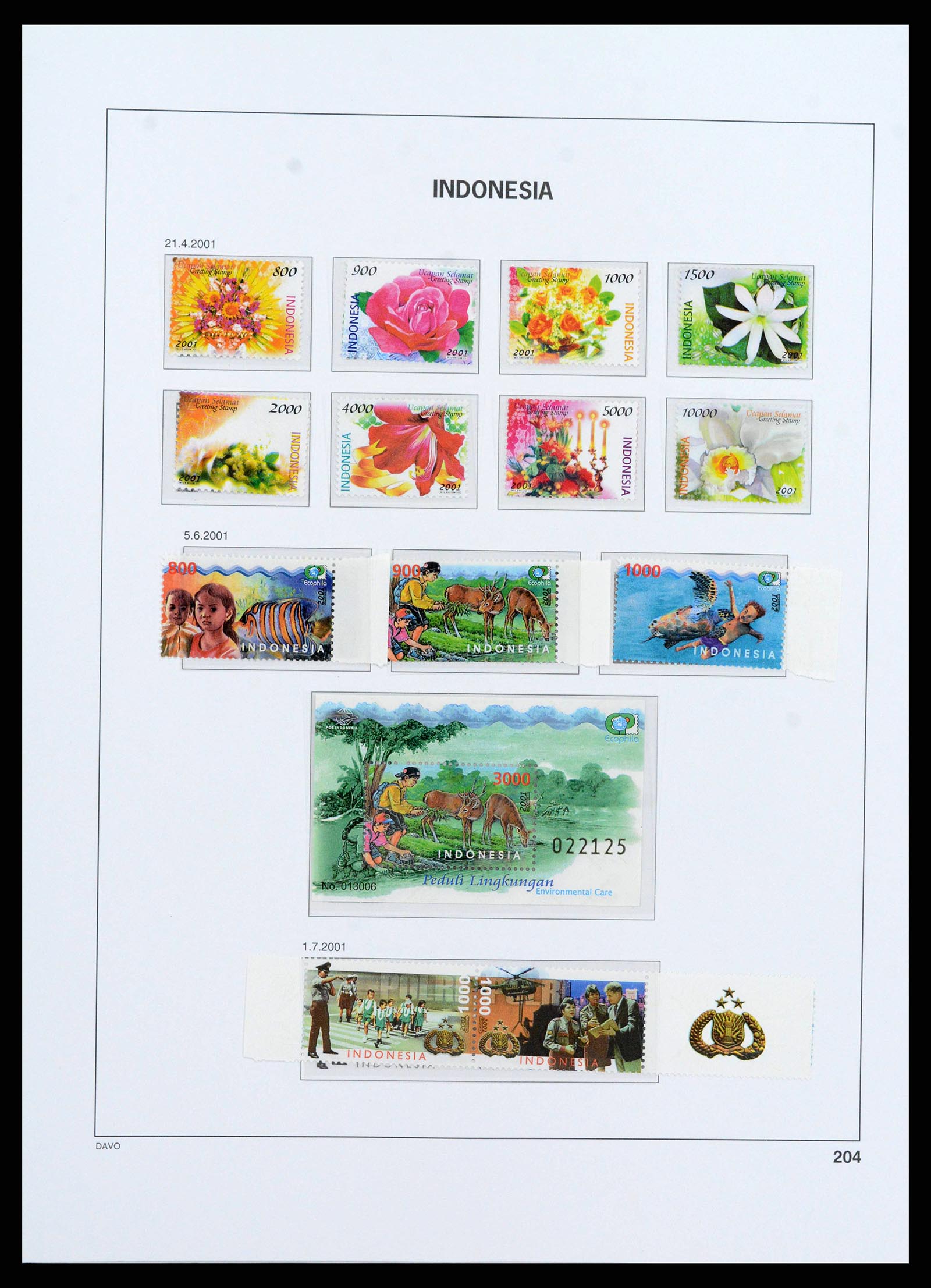 38272 0230 - Postzegelverzameling 38272 Indonesië 1949-2009.