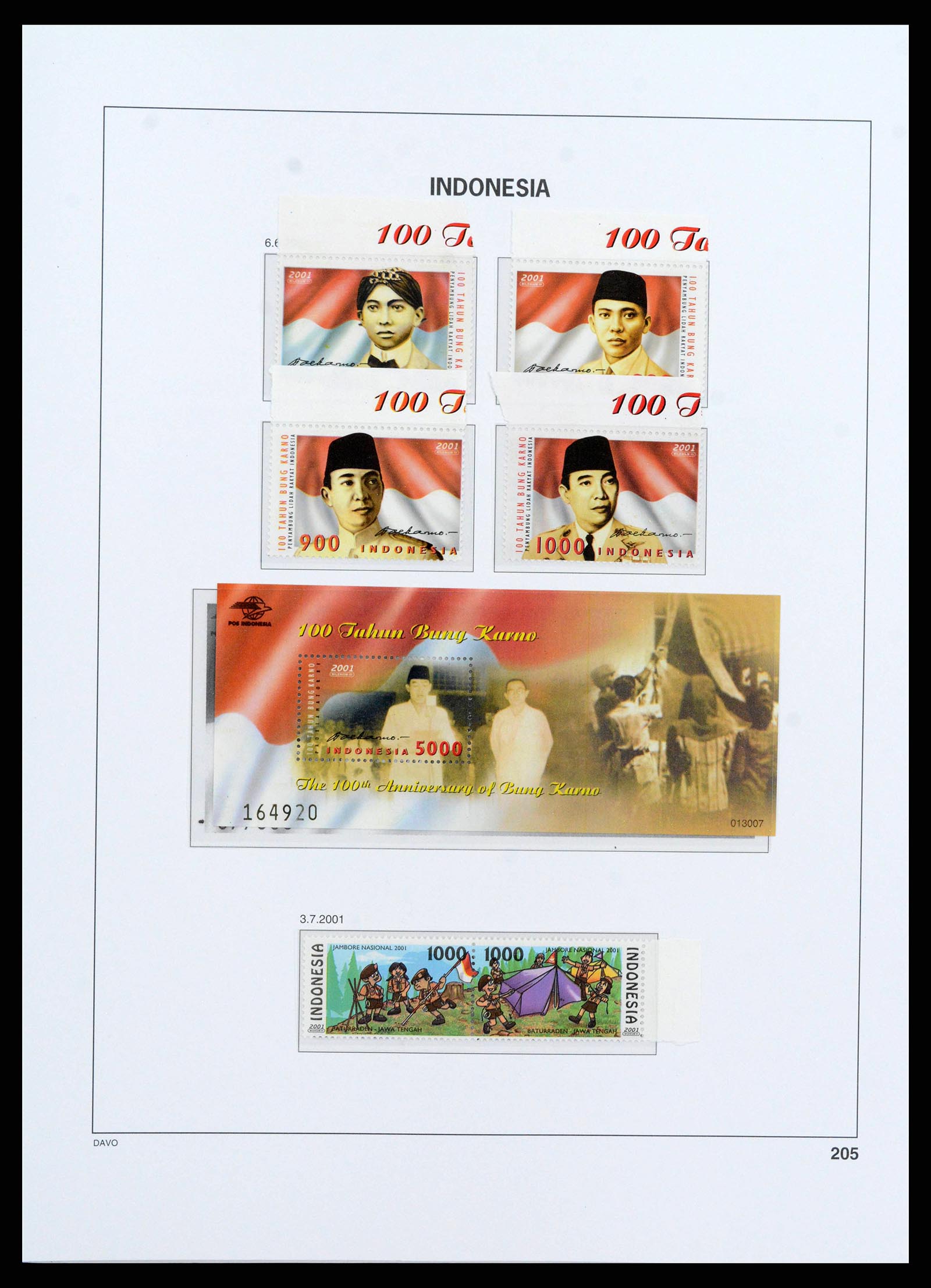 38272 0231 - Postzegelverzameling 38272 Indonesië 1949-2009.