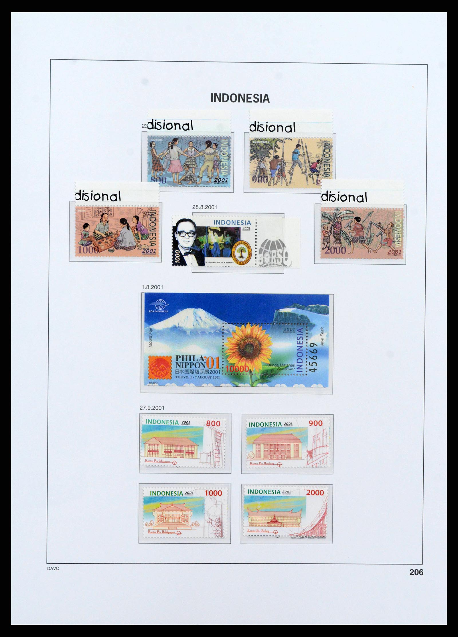 38272 0232 - Postzegelverzameling 38272 Indonesië 1949-2009.
