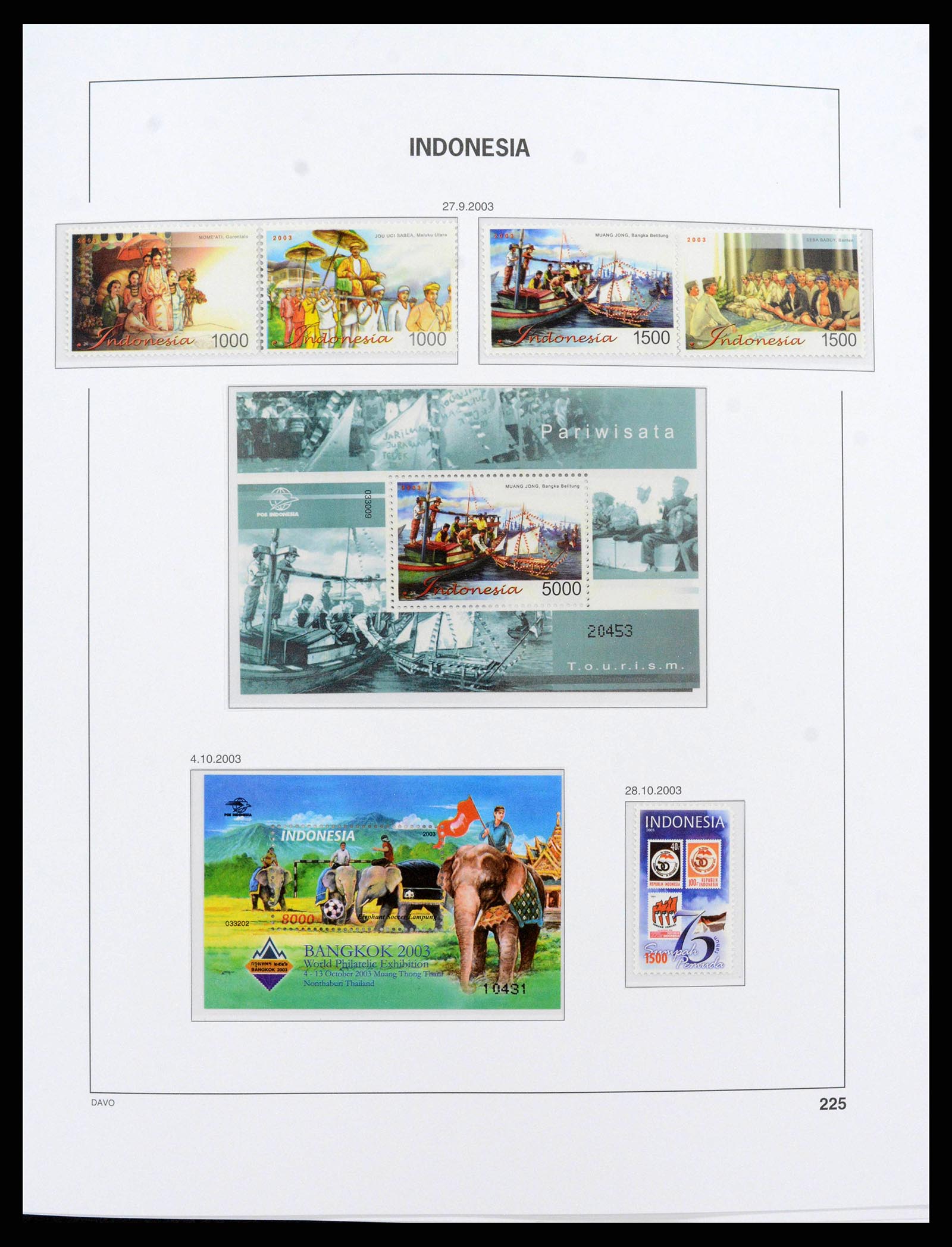 38272 0247 - Postzegelverzameling 38272 Indonesië 1949-2009.