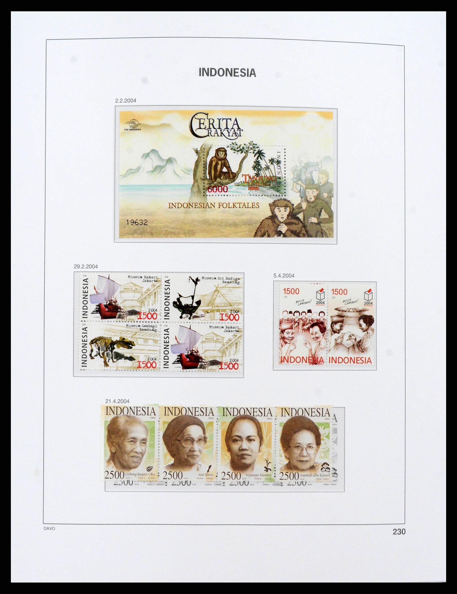 38272 0251 - Postzegelverzameling 38272 Indonesië 1949-2009.