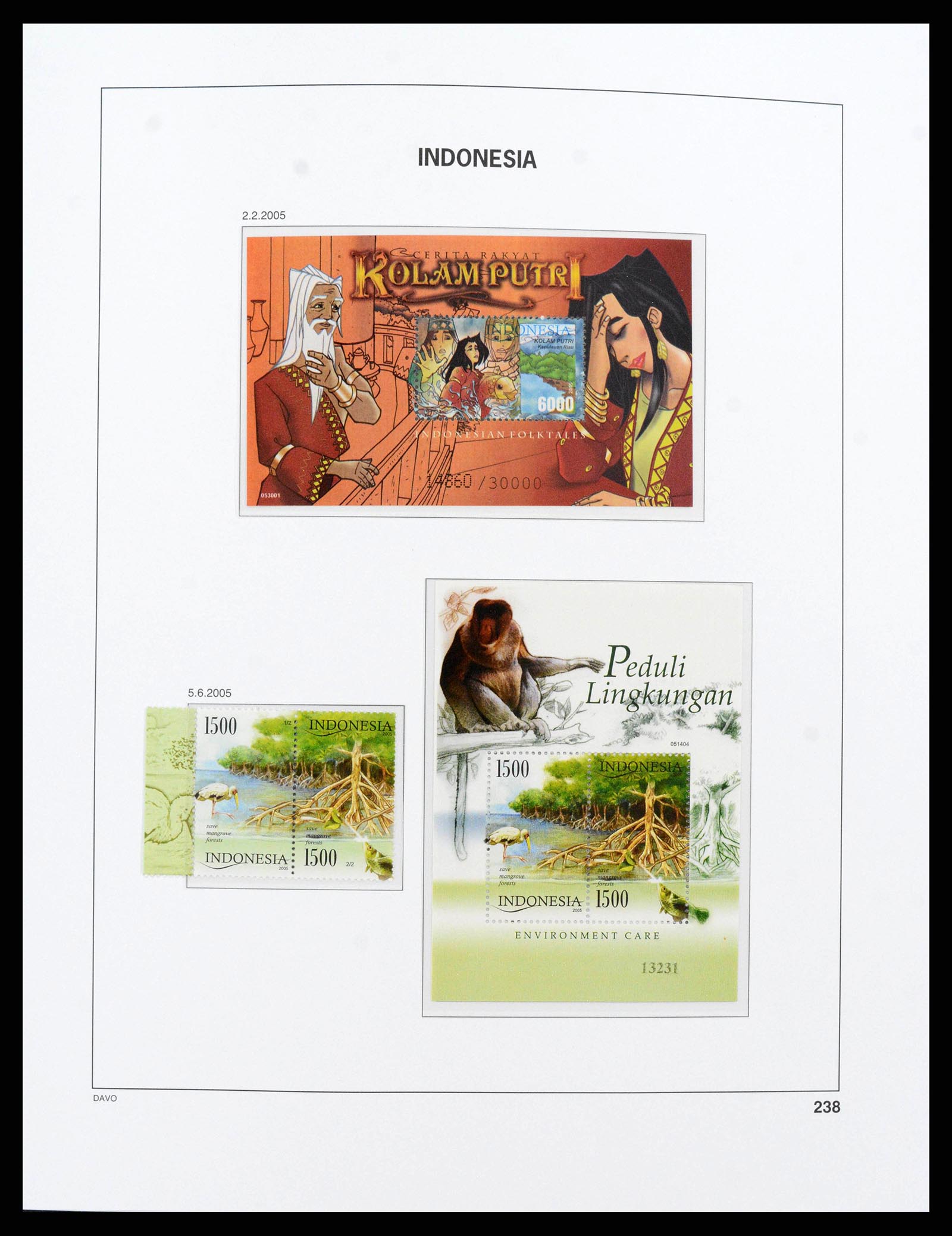 38272 0259 - Postzegelverzameling 38272 Indonesië 1949-2009.