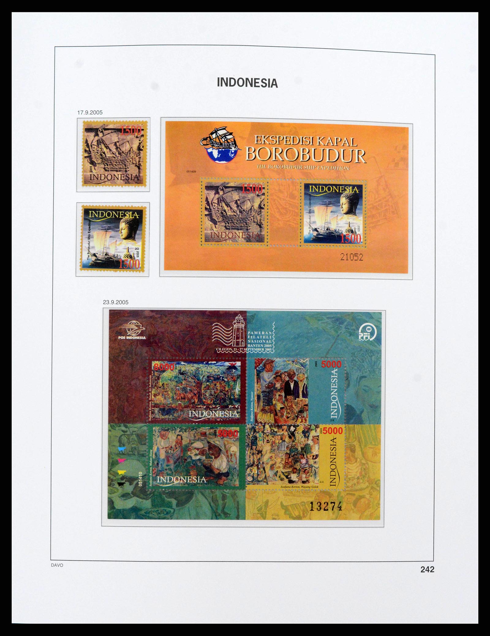38272 0263 - Postzegelverzameling 38272 Indonesië 1949-2009.