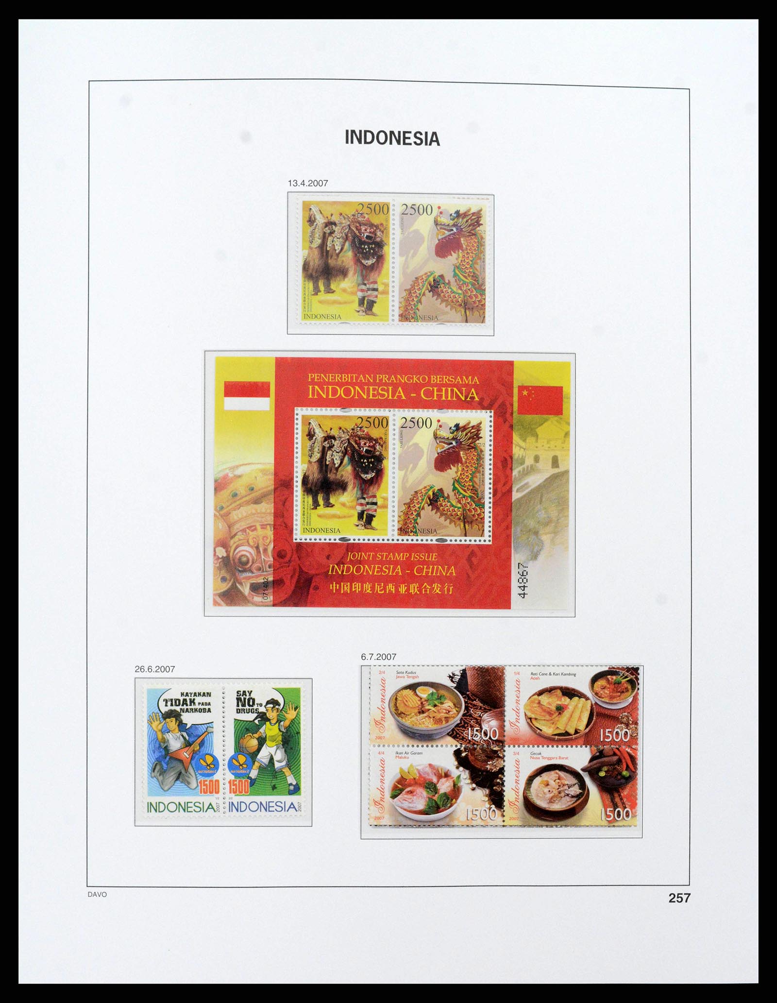38272 0278 - Postzegelverzameling 38272 Indonesië 1949-2009.