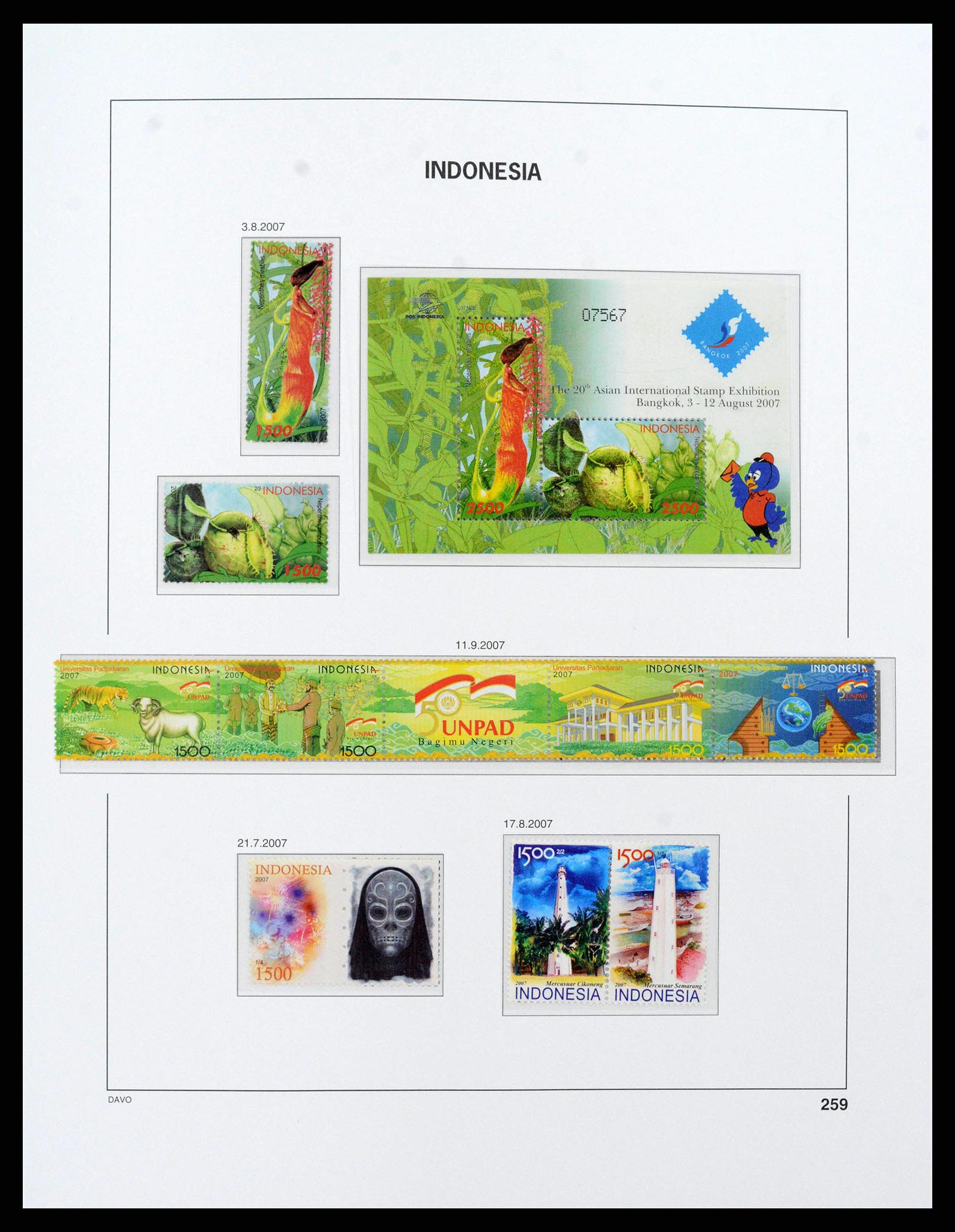 38272 0280 - Postzegelverzameling 38272 Indonesië 1949-2009.