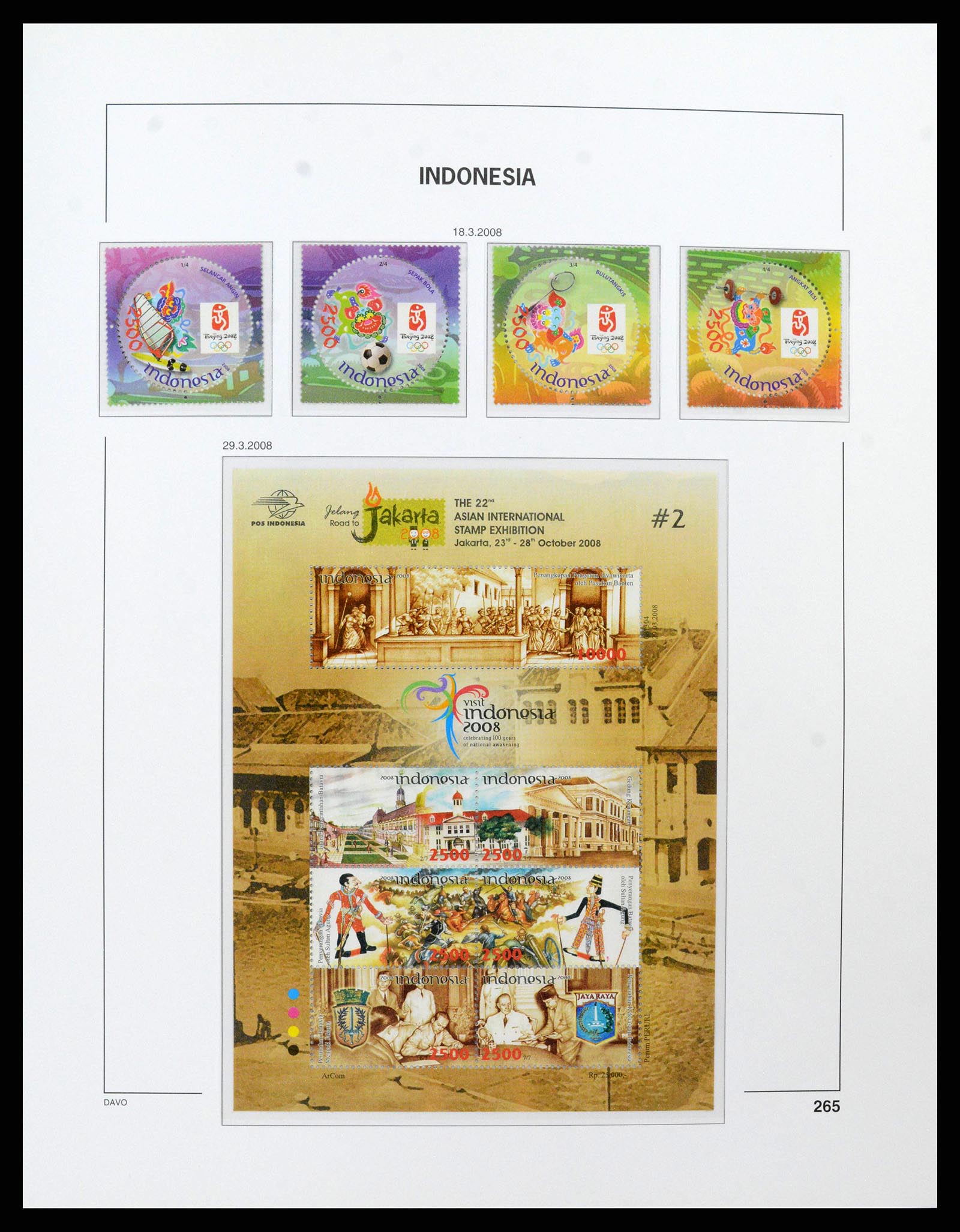 38272 0286 - Postzegelverzameling 38272 Indonesië 1949-2009.