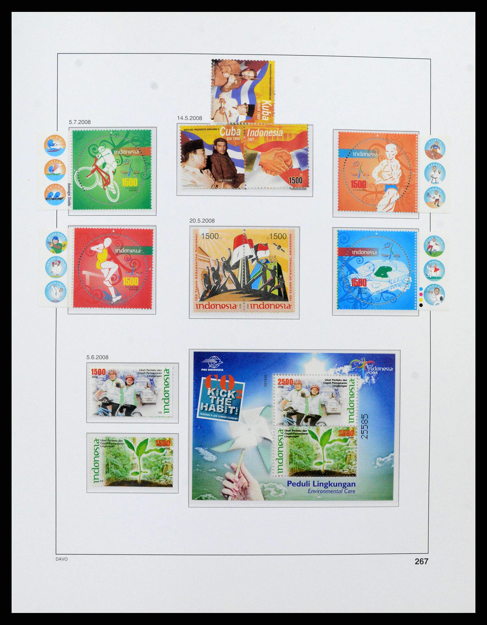 38272 0288 - Postzegelverzameling 38272 Indonesië 1949-2009.