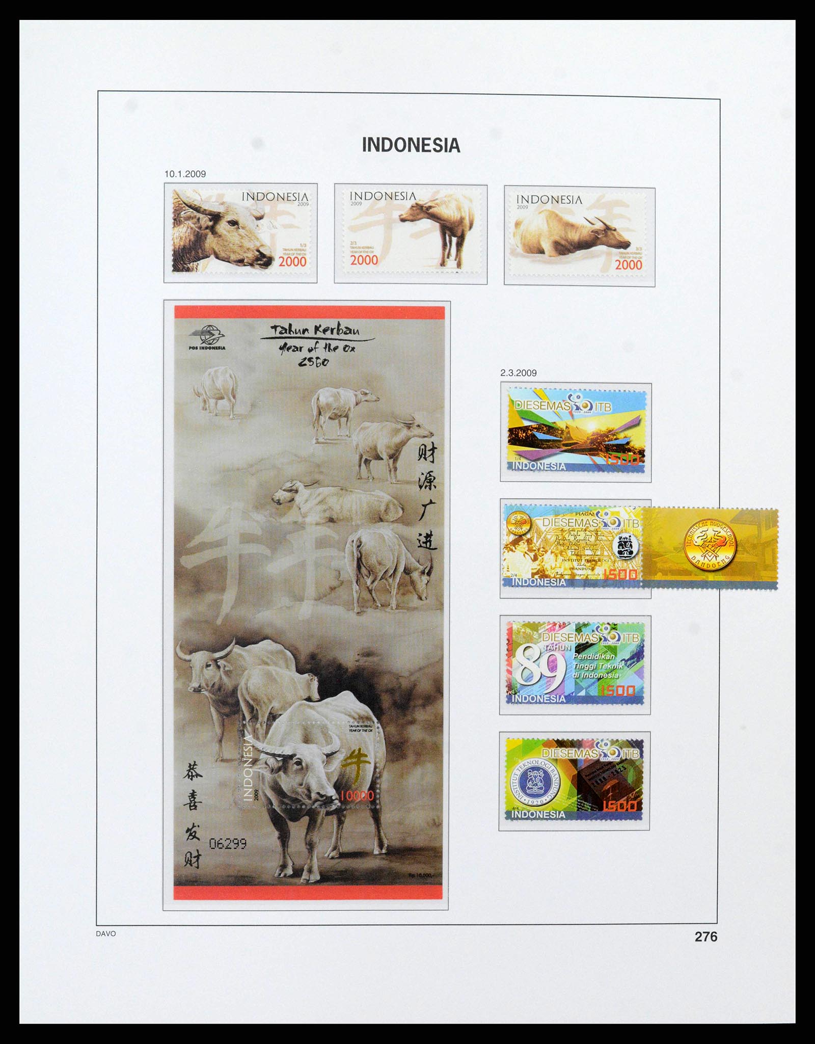 38272 0297 - Postzegelverzameling 38272 Indonesië 1949-2009.