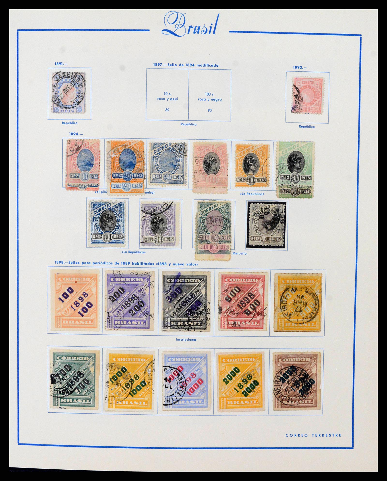 38281 0005 - Stamp collection 38281 Brazil 1843-1983.