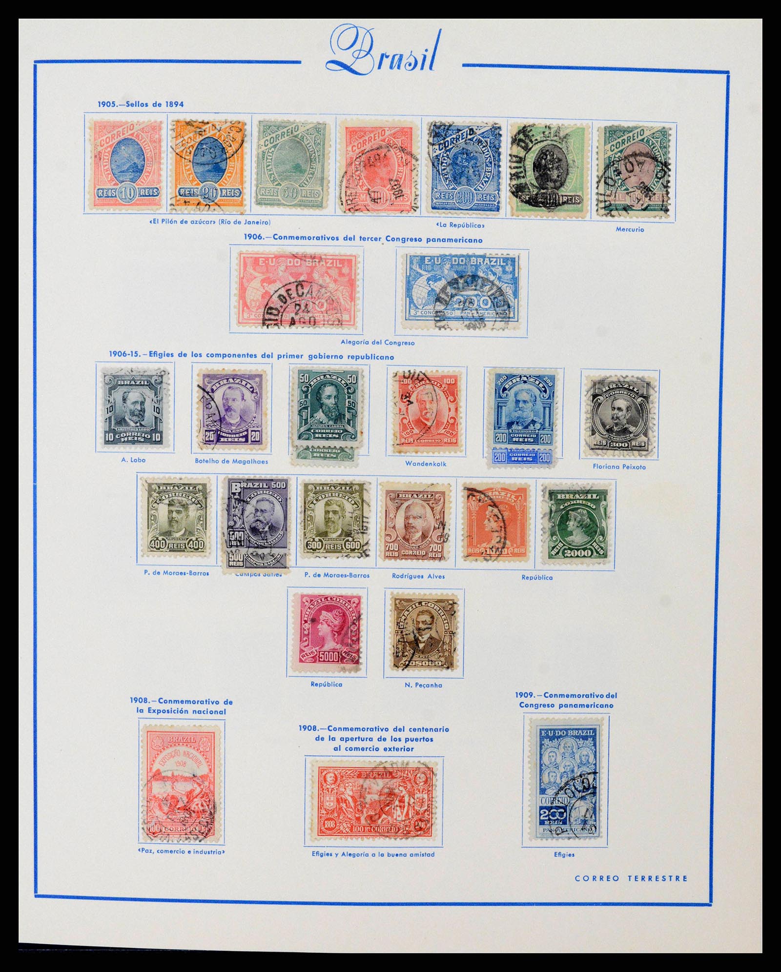 38281 0006 - Stamp collection 38281 Brazil 1843-1983.