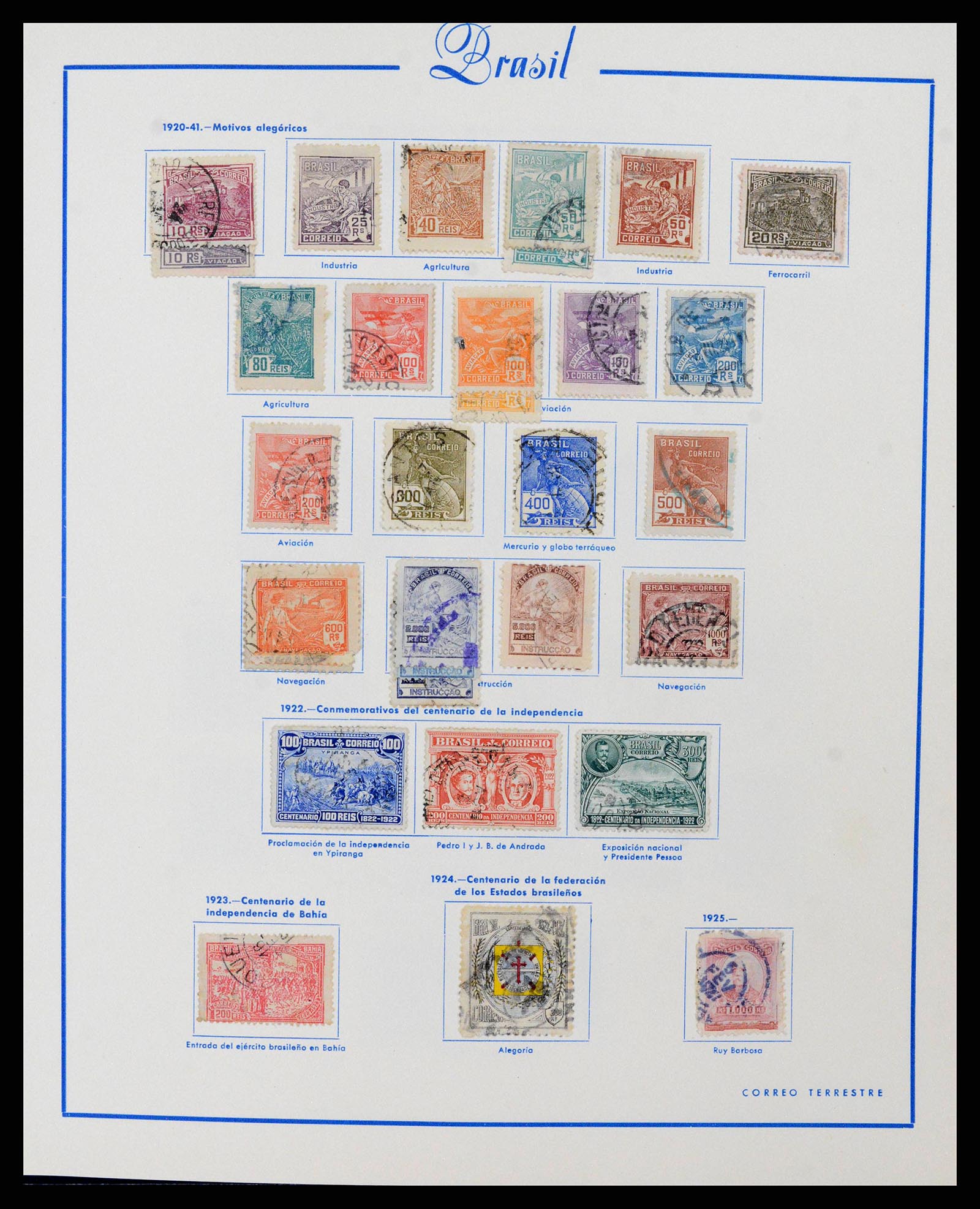 38281 0008 - Stamp collection 38281 Brazil 1843-1983.