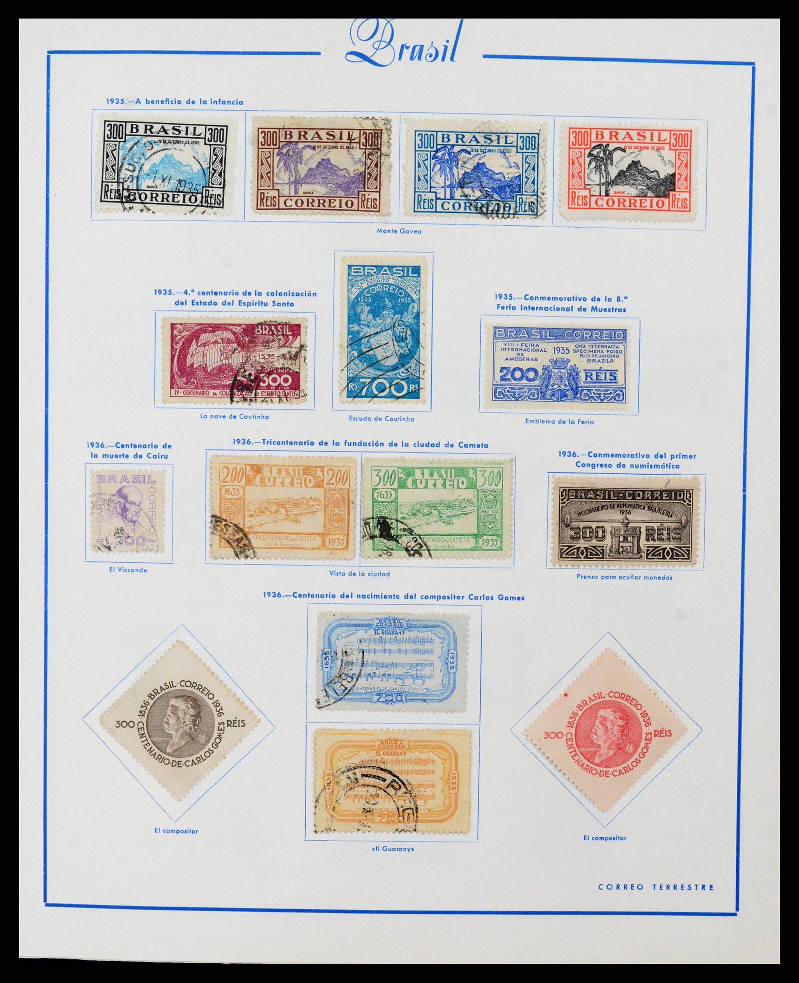 38281 0014 - Stamp collection 38281 Brazil 1843-1983.