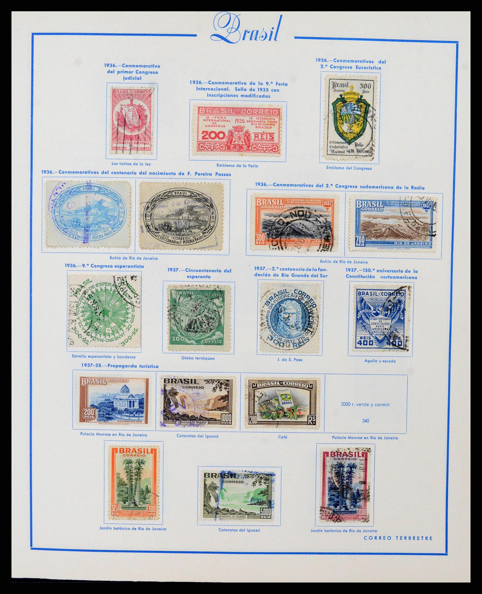 38281 0015 - Stamp collection 38281 Brazil 1843-1983.