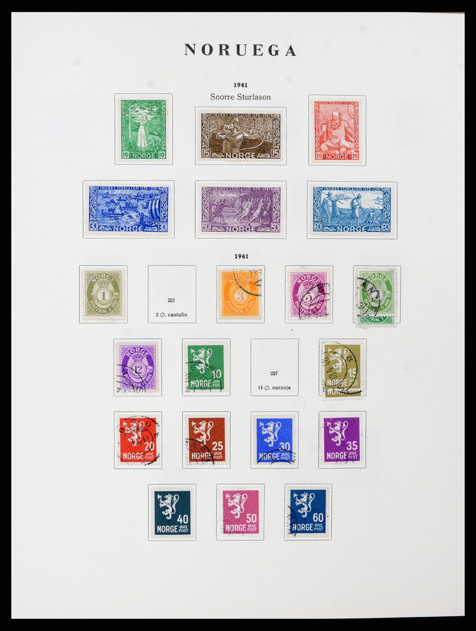 38282 0010 - Stamp collection 38282 Norway 1855-1990.