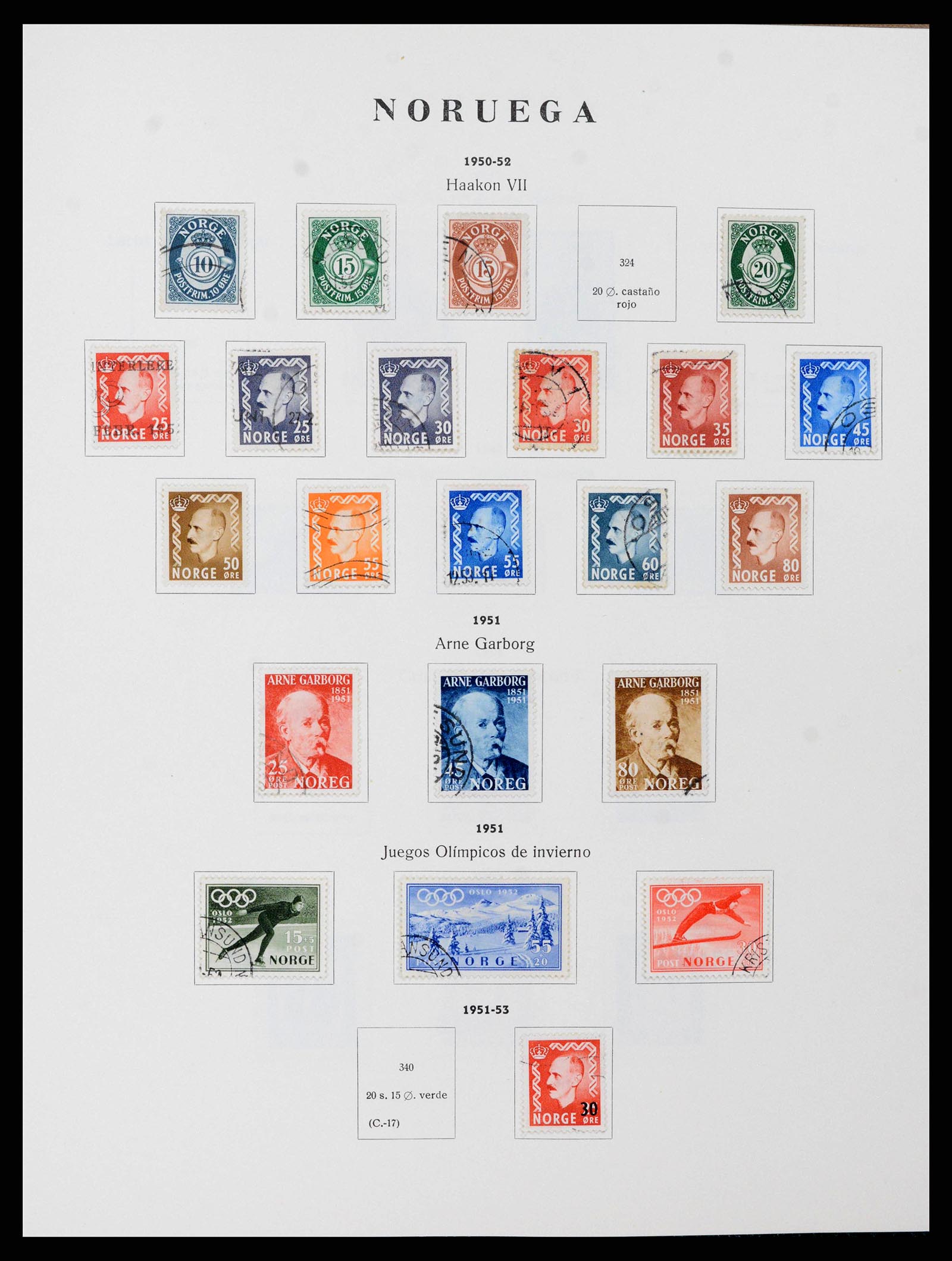 38282 0017 - Stamp collection 38282 Norway 1855-1990.