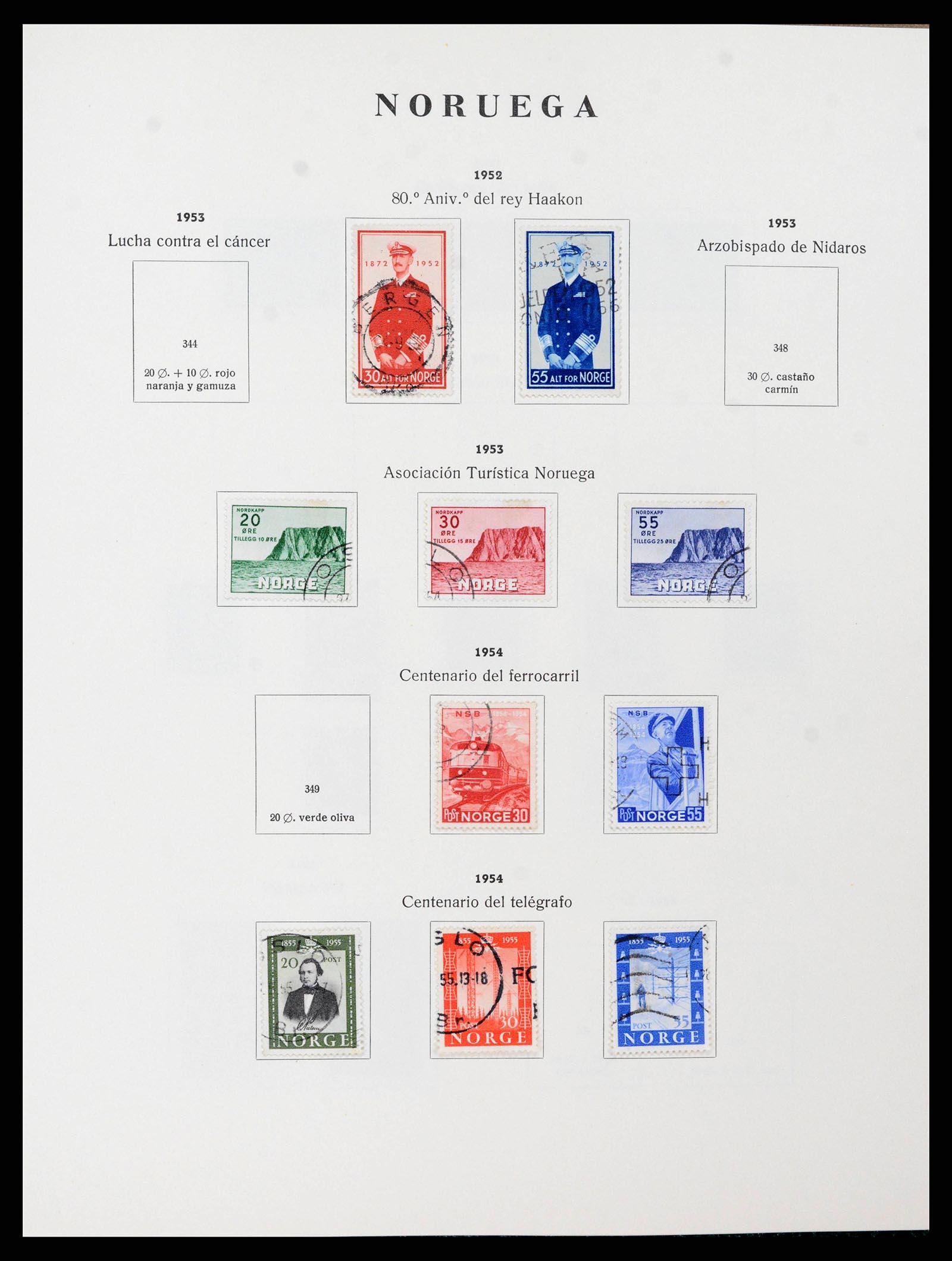 38282 0018 - Stamp collection 38282 Norway 1855-1990.