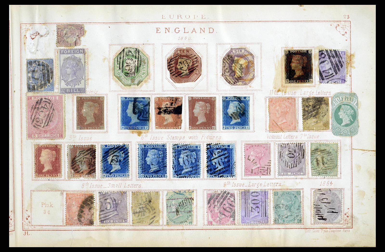 38350 0008 - Stamp collection 38350 World classic collection 1840-1867!!