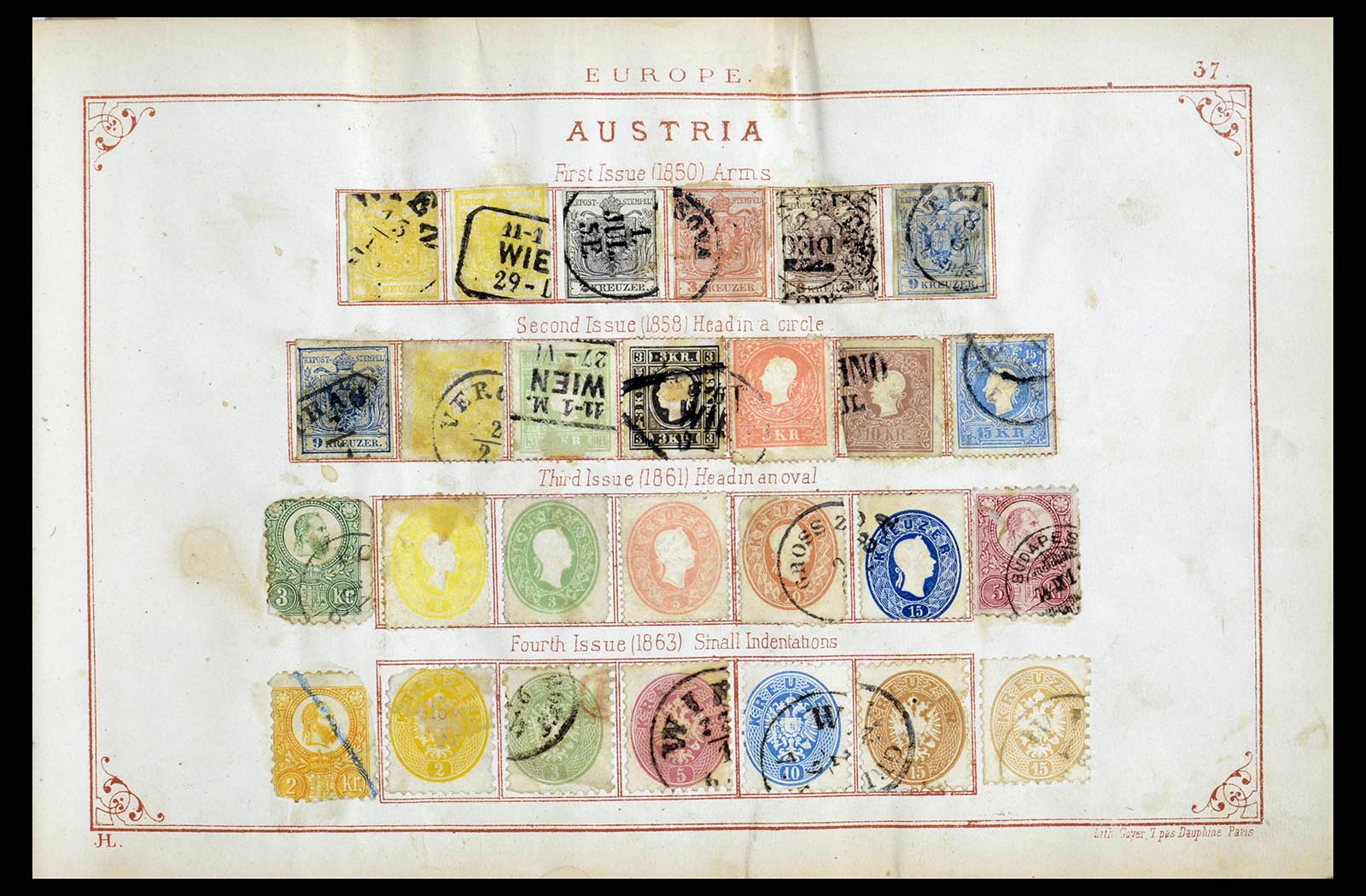 38350 0013 - Stamp collection 38350 World classic collection 1840-1867!!