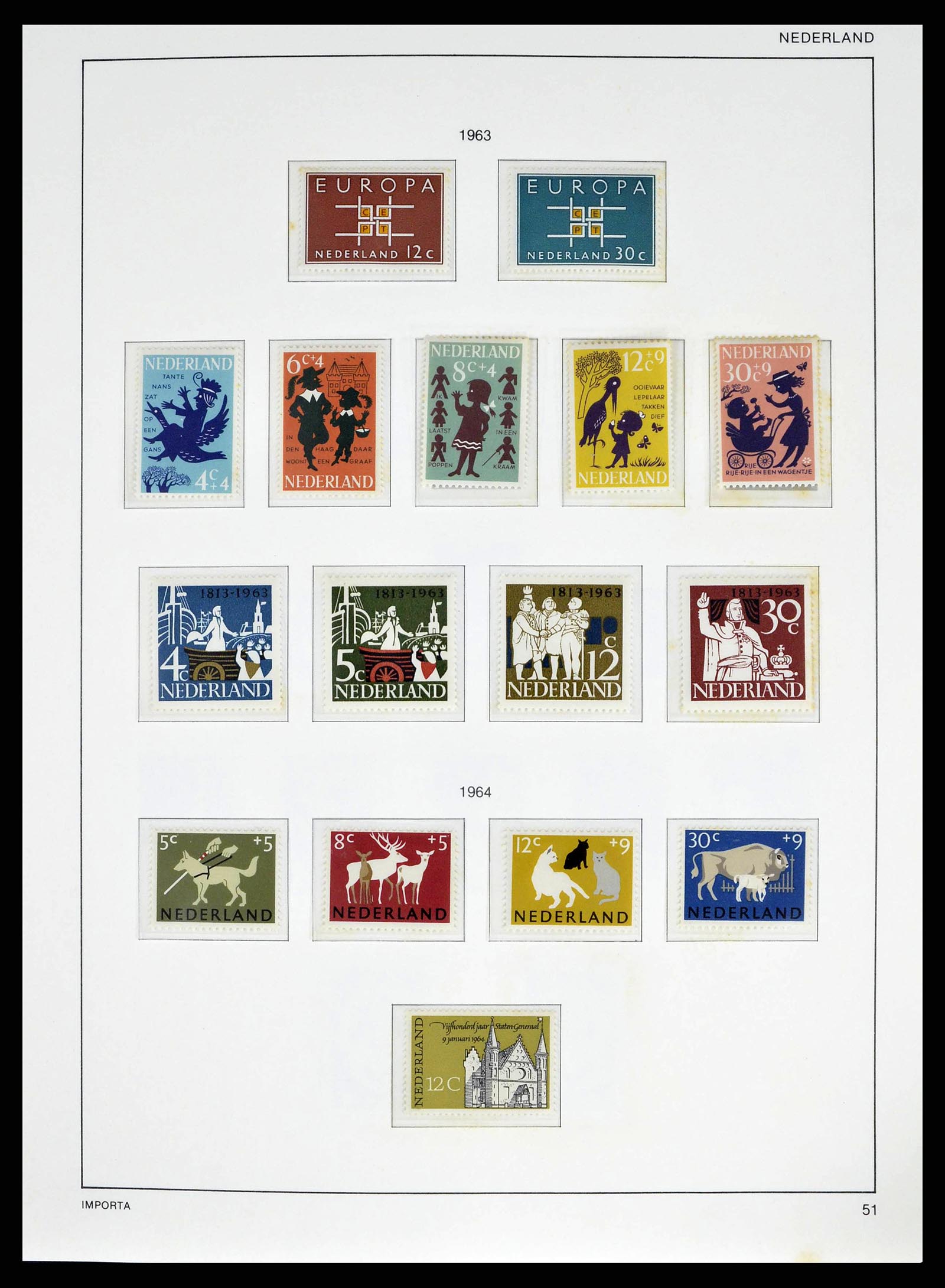 38387 0054 - Postzegelverzameling 38387 Nederland 1852-1979.