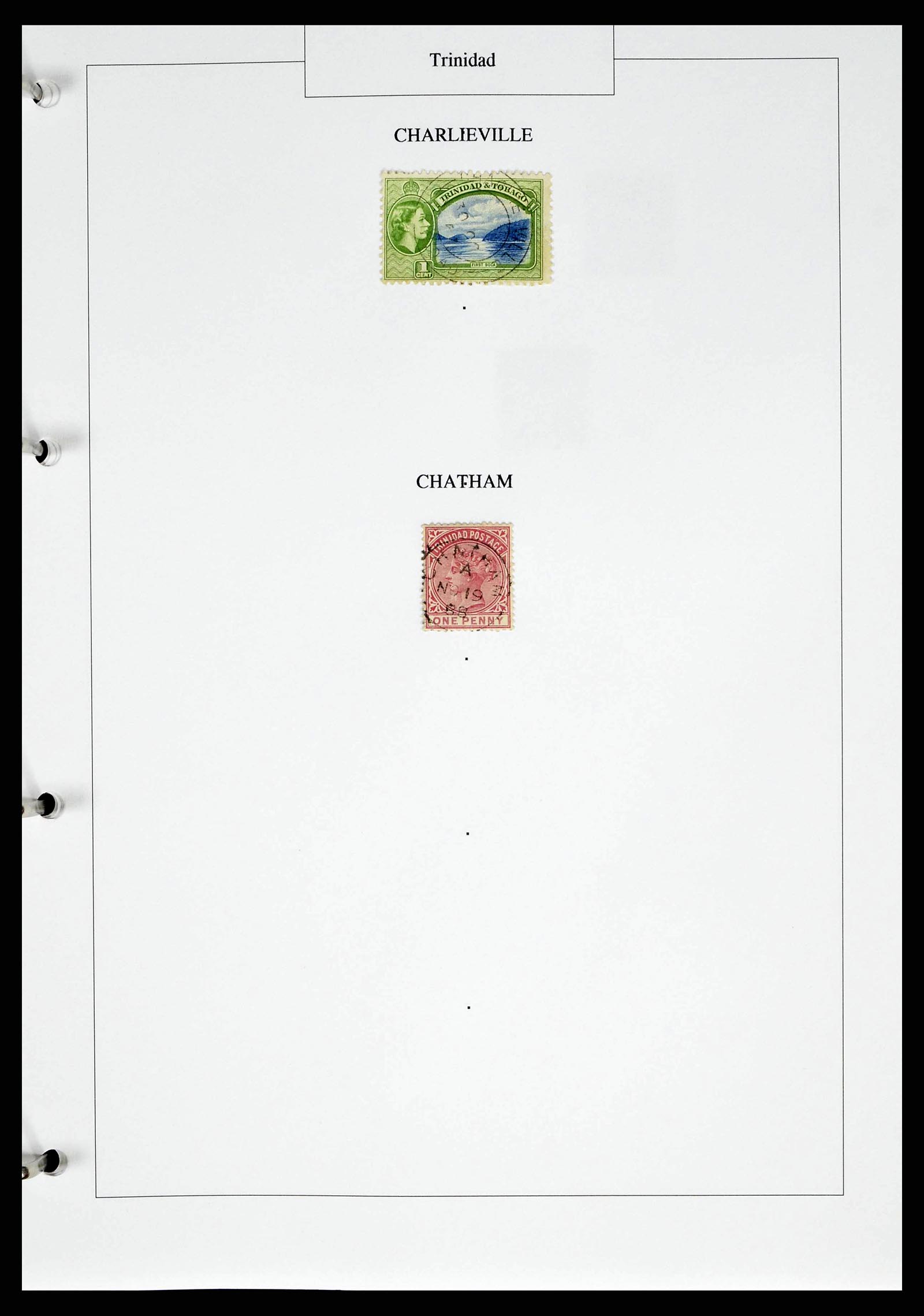 38481 0021 - Postzegelverzameling 38481 Trinidad en Tobago stempels 1859-1960.