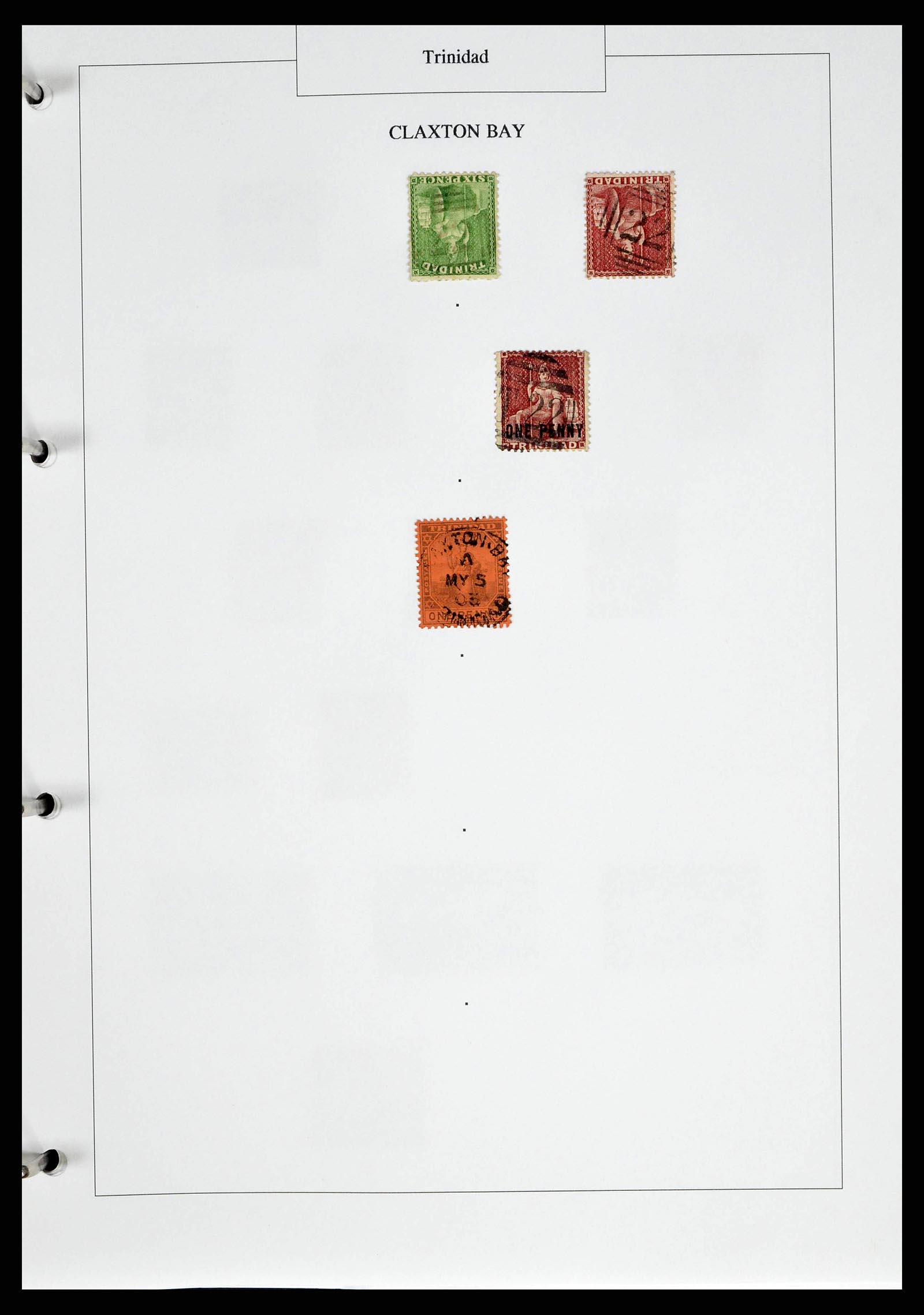 38481 0022 - Postzegelverzameling 38481 Trinidad en Tobago stempels 1859-1960.
