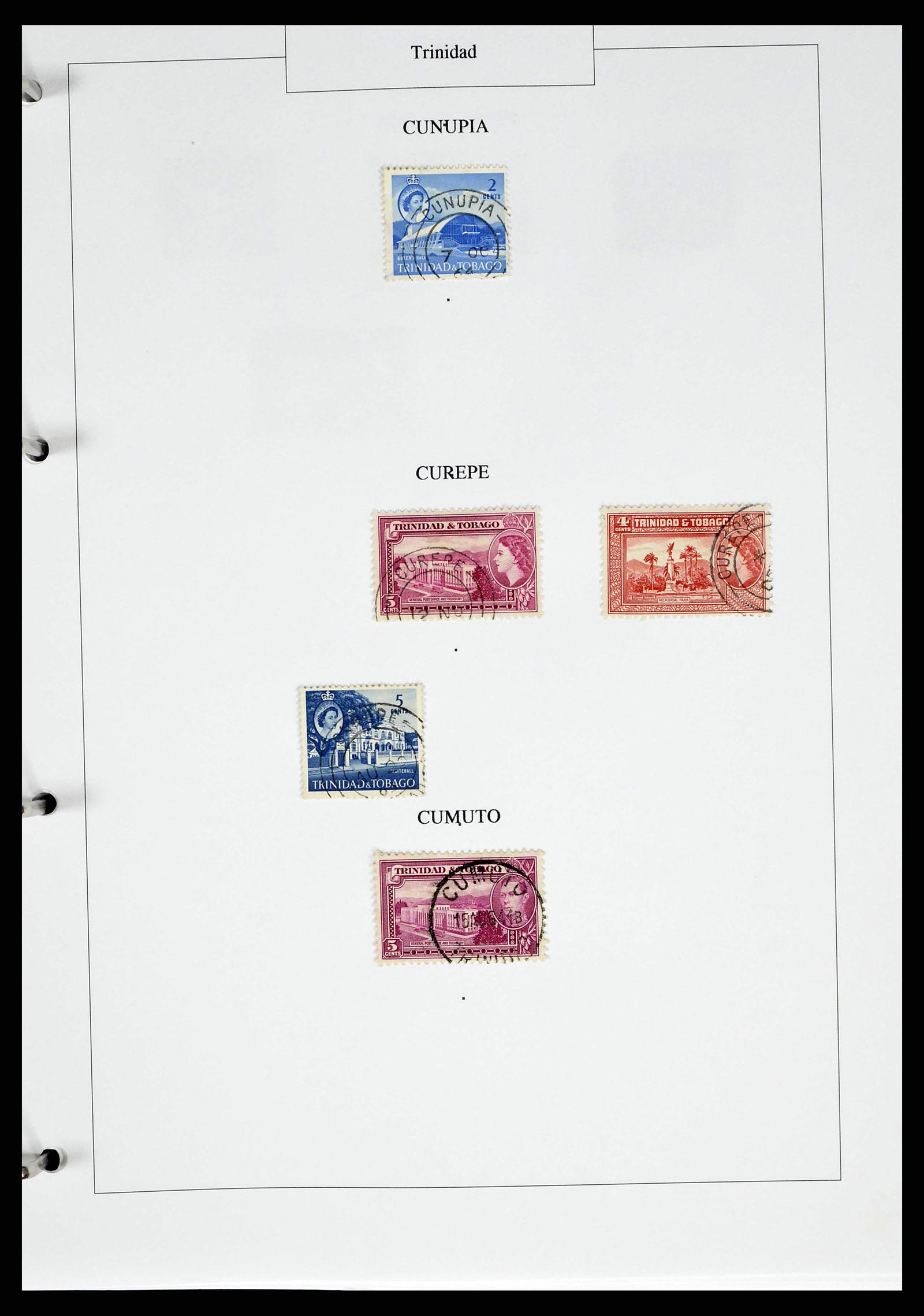 38481 0024 - Postzegelverzameling 38481 Trinidad en Tobago stempels 1859-1960.