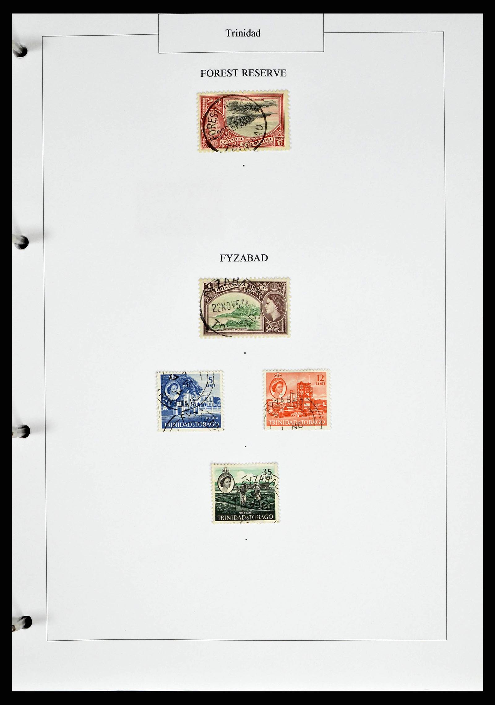 38481 0027 - Postzegelverzameling 38481 Trinidad en Tobago stempels 1859-1960.